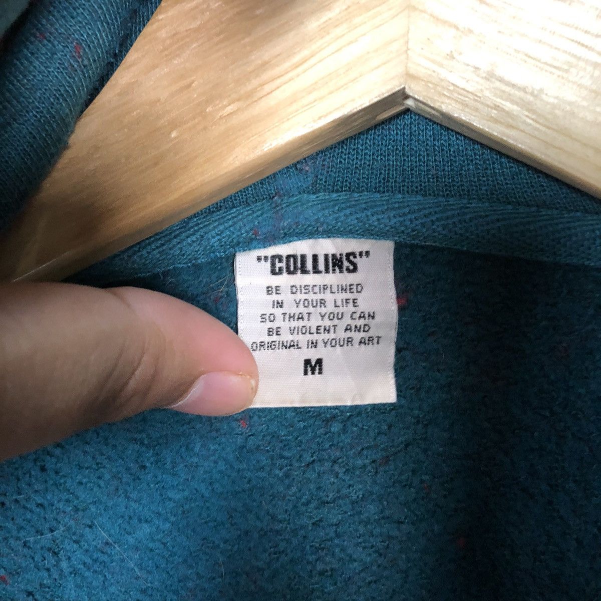 Japanese Brand Collins japan Green Hoodie sweatshirt #3467 Size US M / EU 48-50 / 2 - 8 Thumbnail