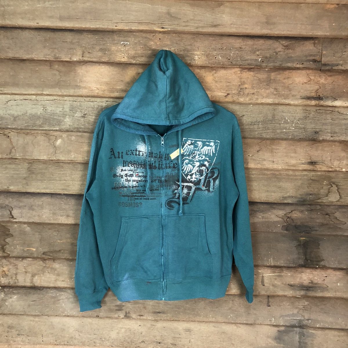 Japanese Brand Collins japan Green Hoodie sweatshirt #3467 Size US M / EU 48-50 / 2 - 1 Thumbnail