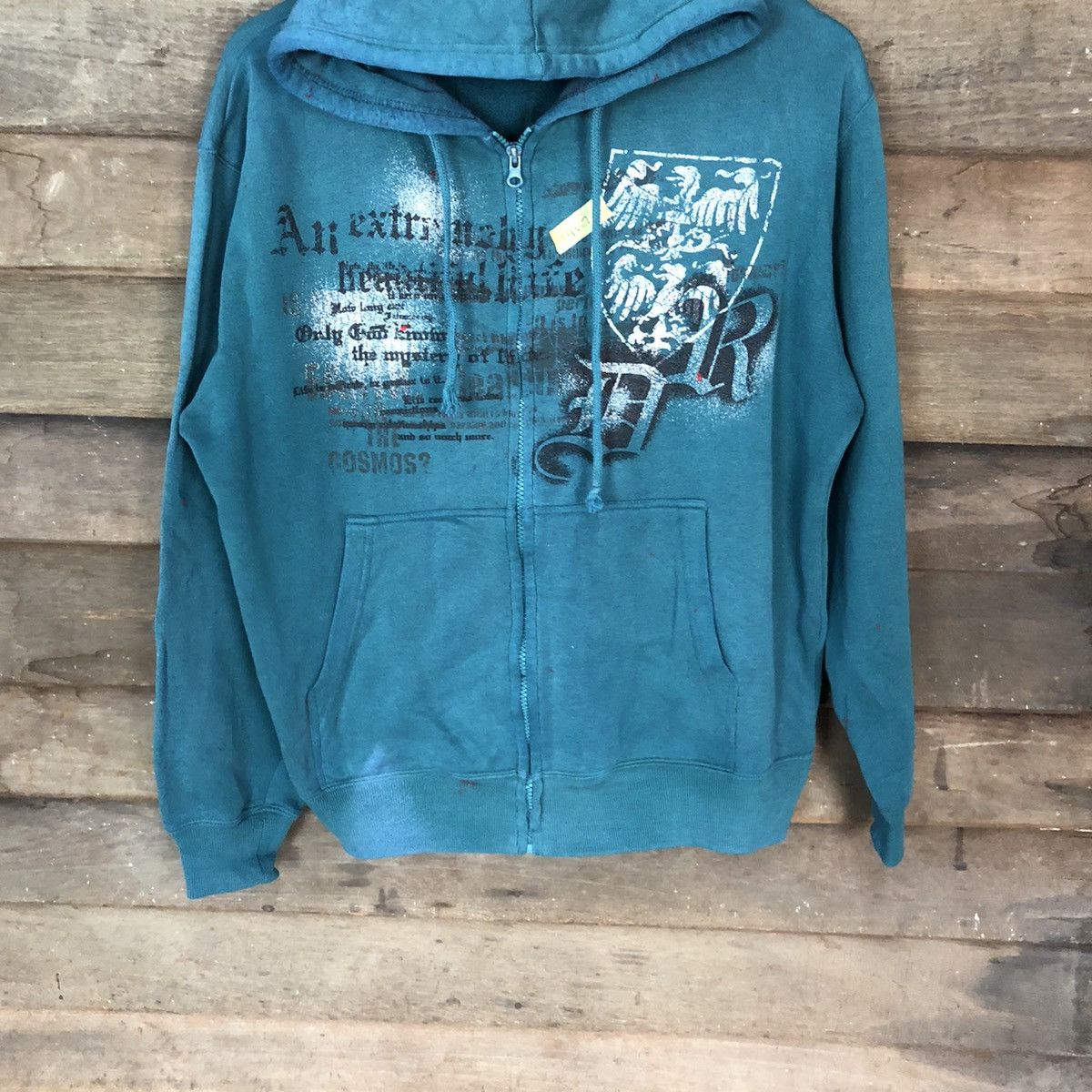 Japanese Brand Collins japan Green Hoodie sweatshirt #3467 Size US M / EU 48-50 / 2 - 3 Thumbnail