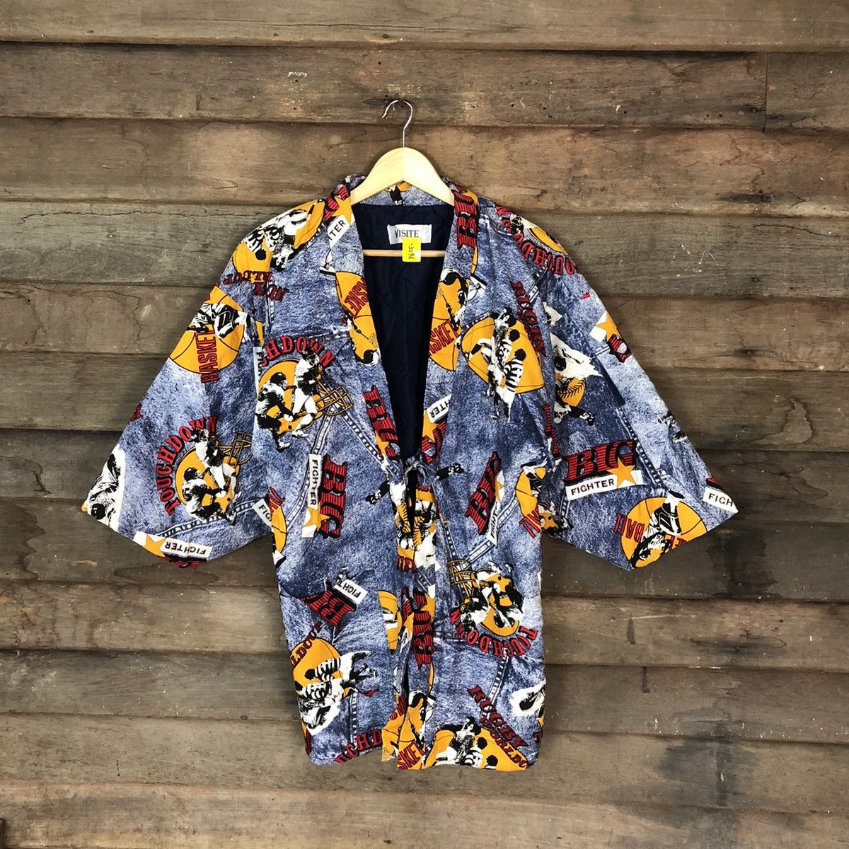 image of Kimono Japan Dragon Visite Sportwear Fullprint Cardigan Japan Kimono 3596 in Blue (Size Large)