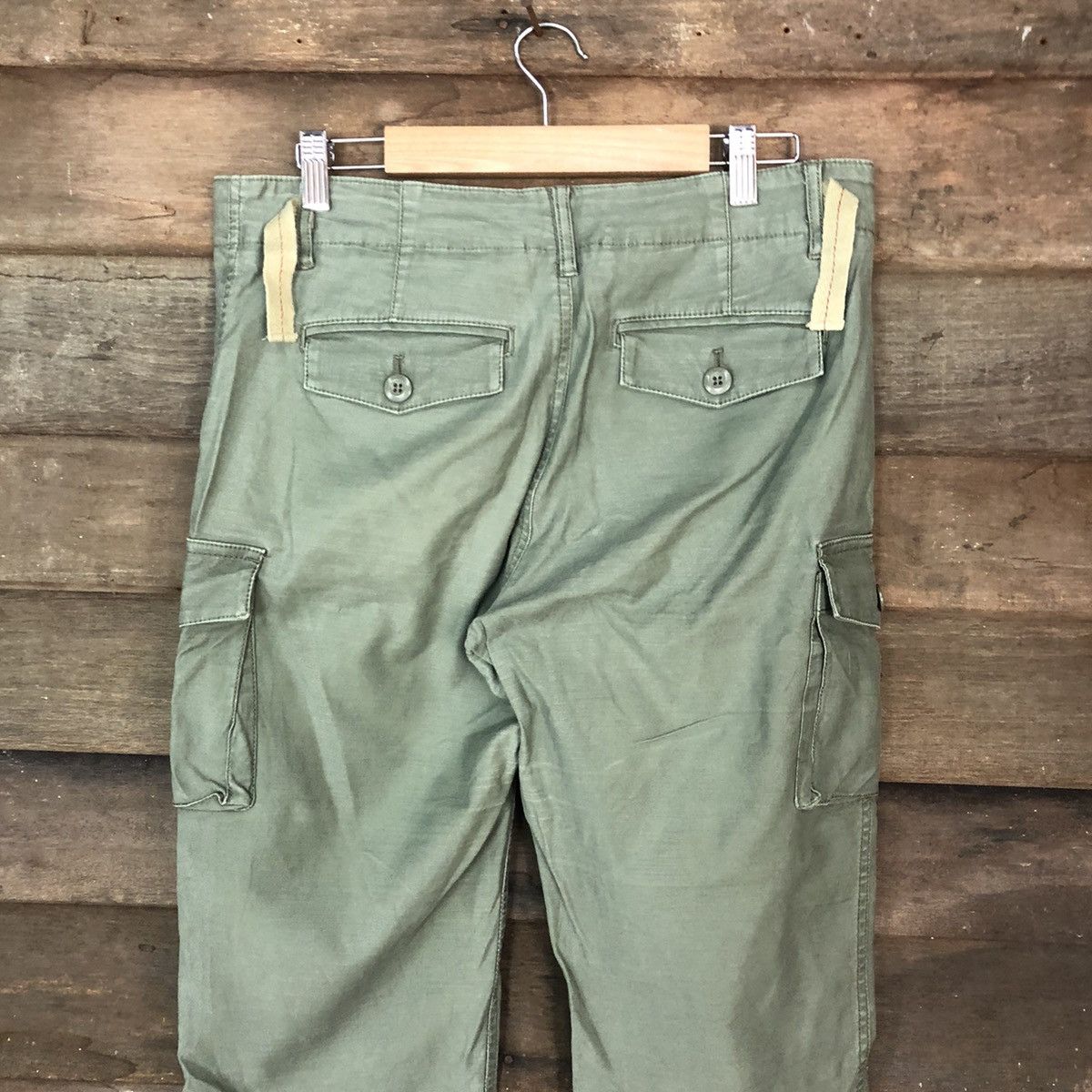 Japanese Brand CL Ctaite Melrose Green military Cargo Pants #2848 Size US 31 - 12 Thumbnail