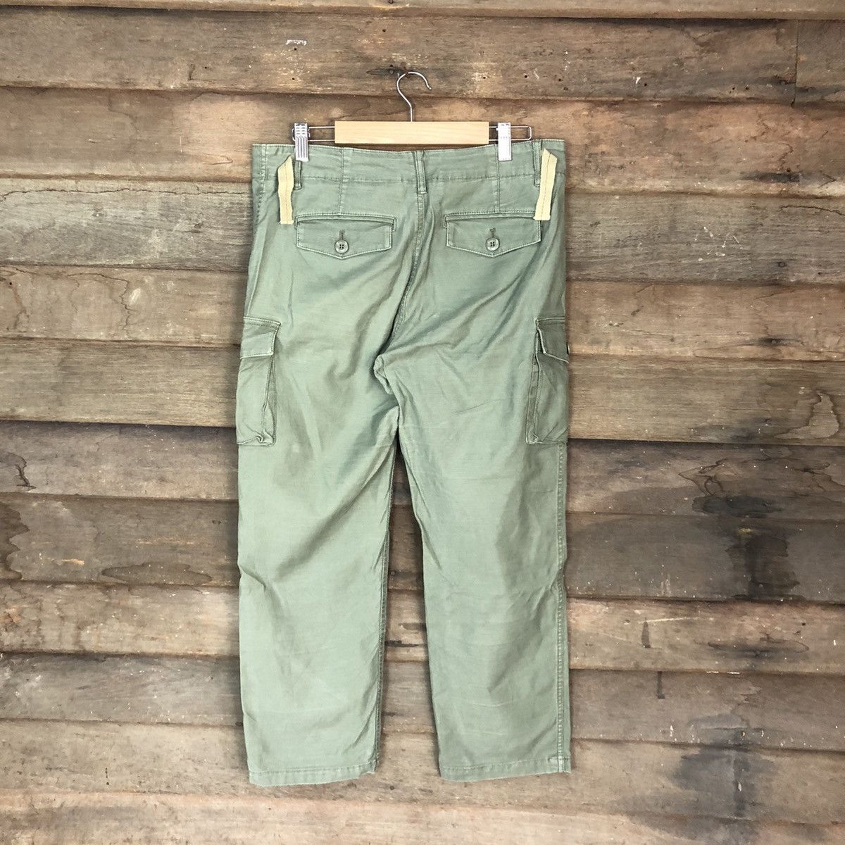 Japanese Brand CL Ctaite Melrose Green military Cargo Pants #2848 Size US 31 - 11 Thumbnail