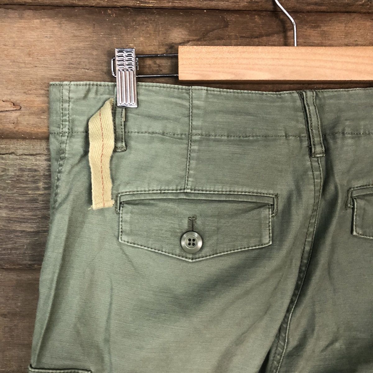 Japanese Brand CL Ctaite Melrose Green military Cargo Pants #2848 Size US 31 - 14 Thumbnail
