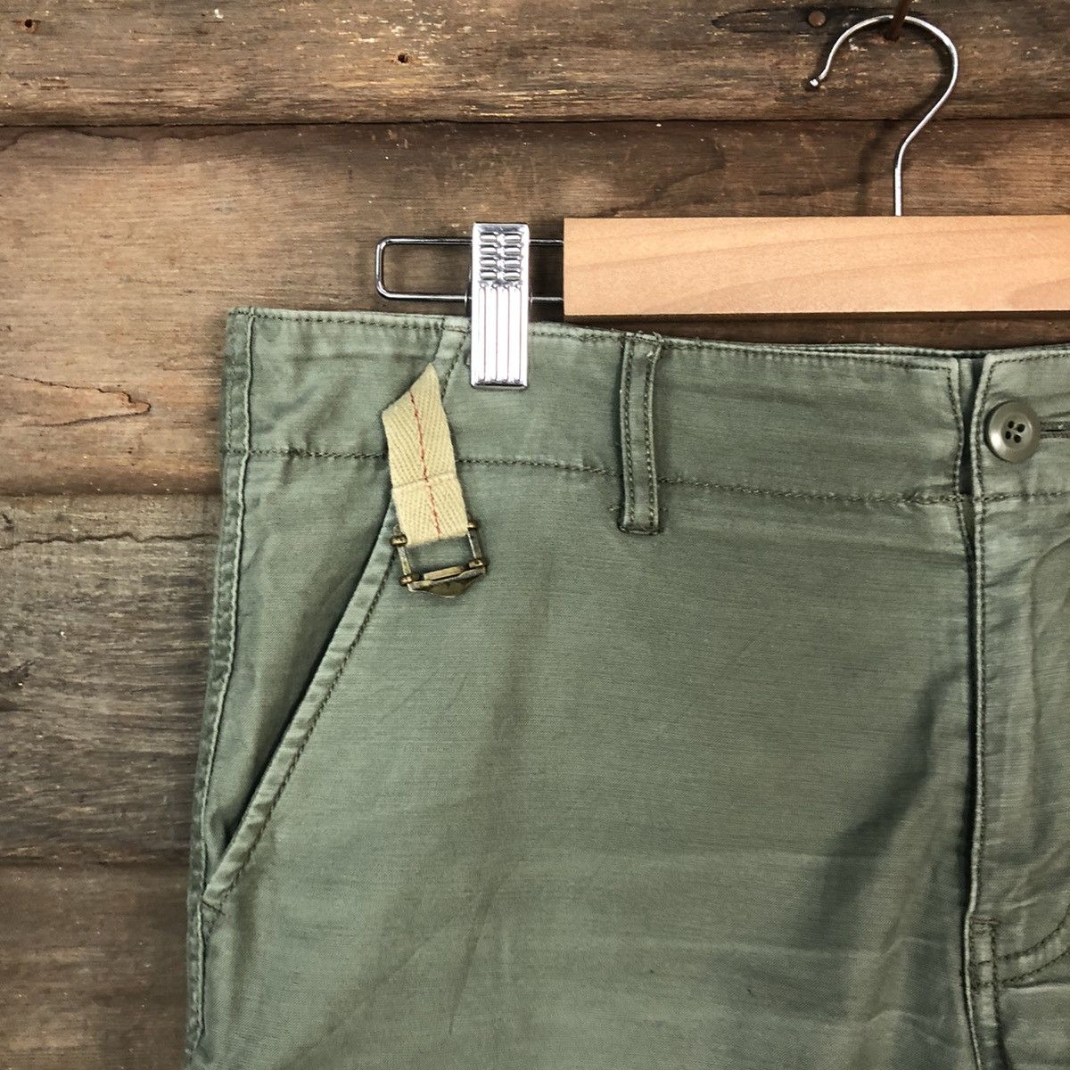 Japanese Brand CL Ctaite Melrose Green military Cargo Pants #2848 Size US 31 - 4 Thumbnail