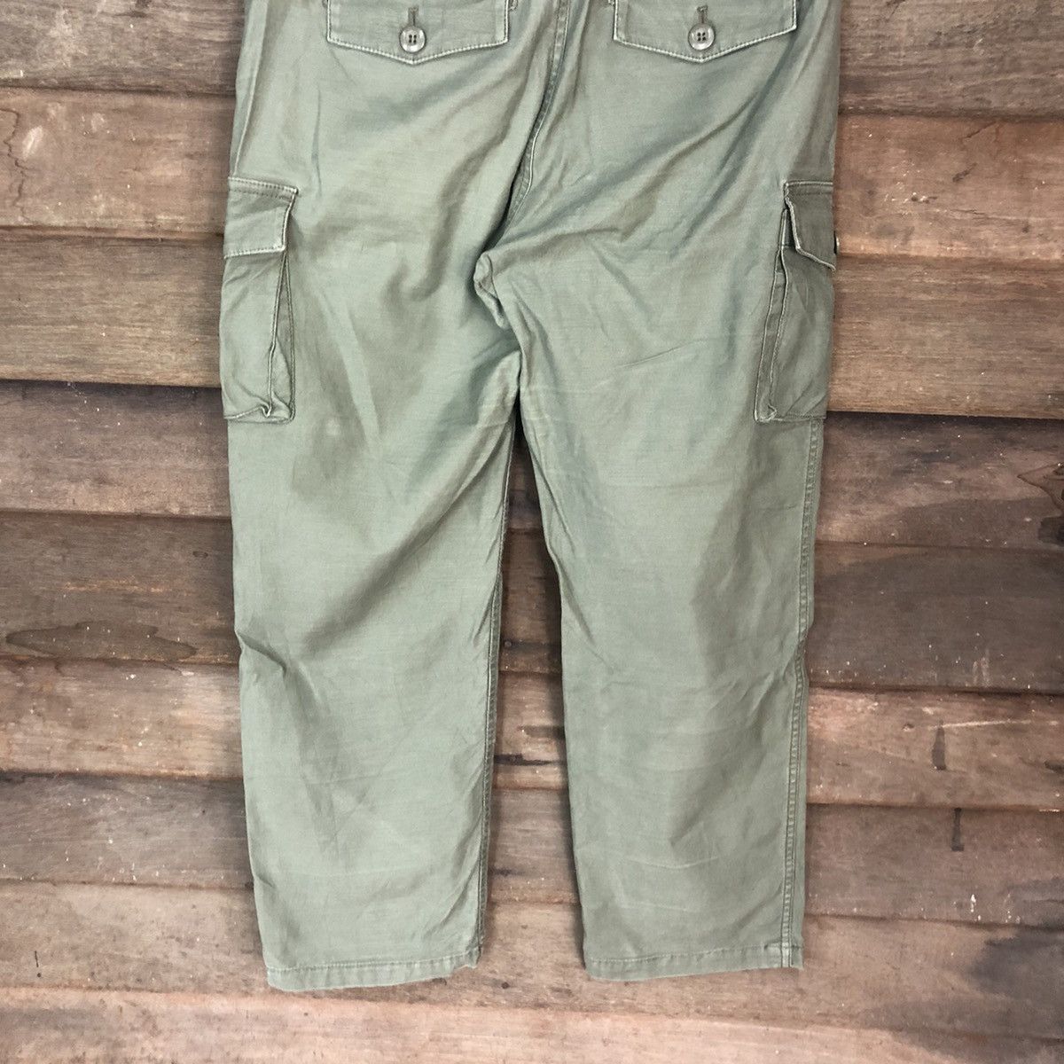Japanese Brand CL Ctaite Melrose Green military Cargo Pants #2848 Size US 31 - 13 Thumbnail