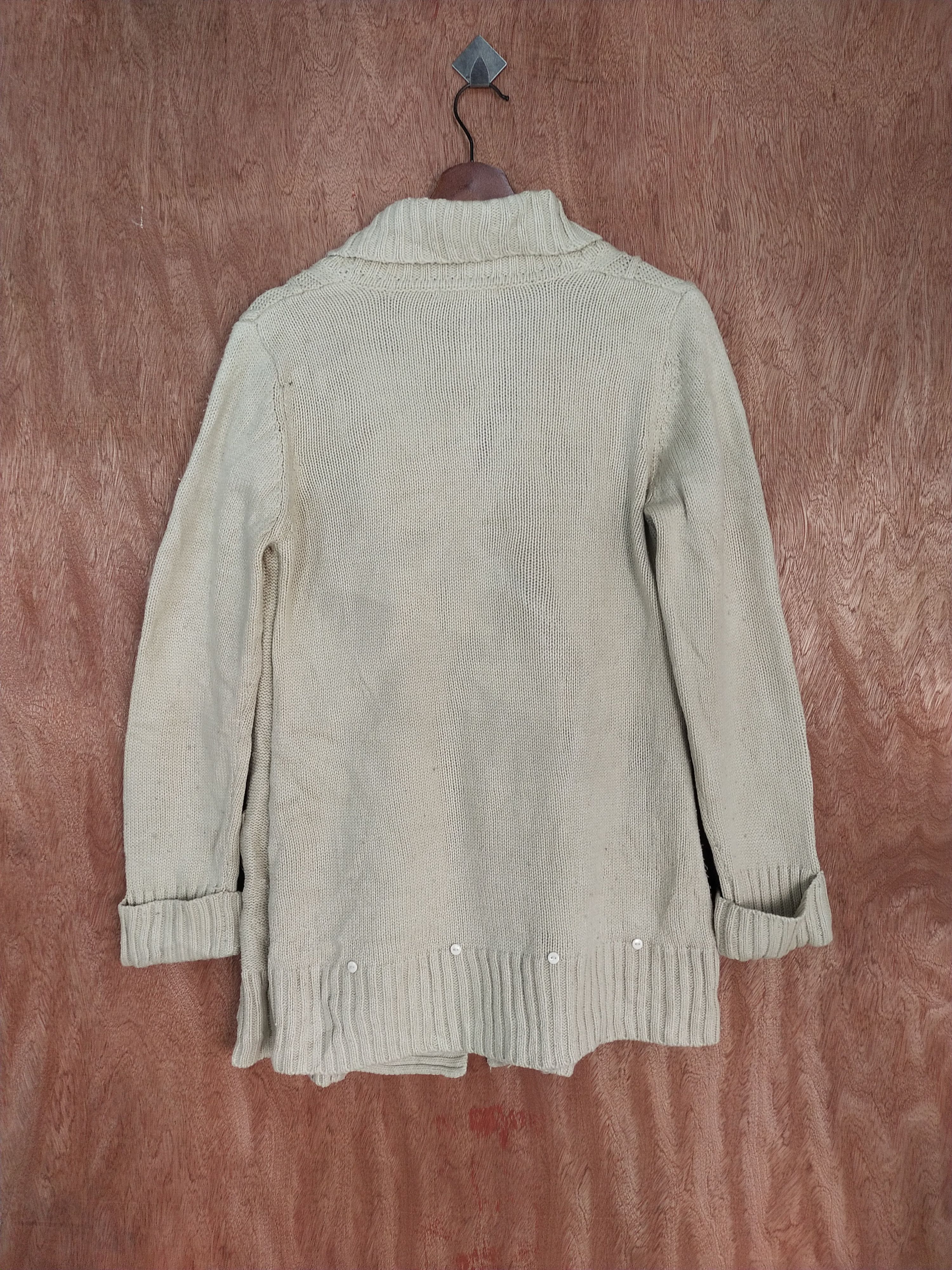 Japanese Brand Axes Femme cream aran isle knitwear cardigan #S155 Size US M / EU 48-50 / 2 - 9 Thumbnail