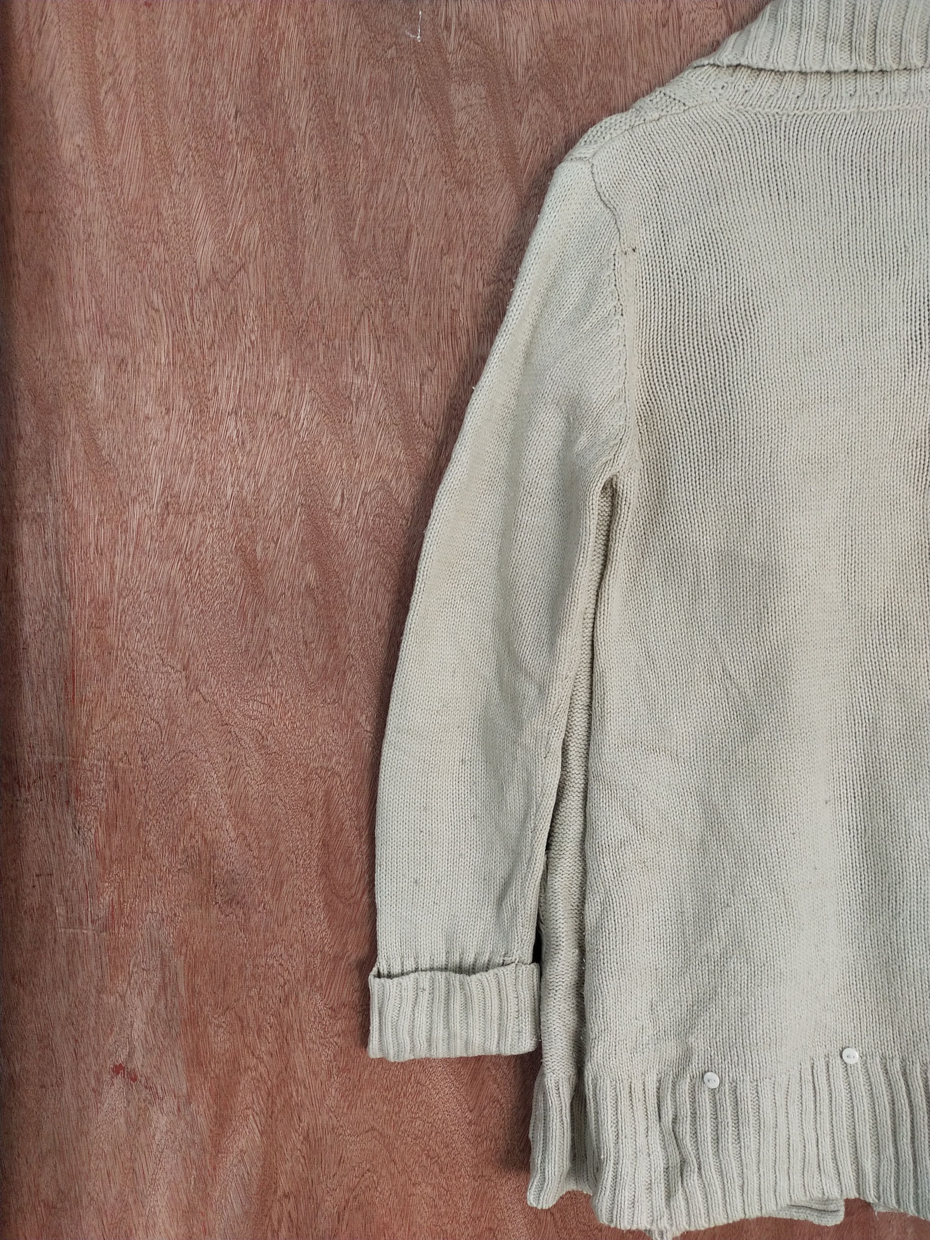 Japanese Brand Axes Femme cream aran isle knitwear cardigan #S155 Size US M / EU 48-50 / 2 - 11 Thumbnail