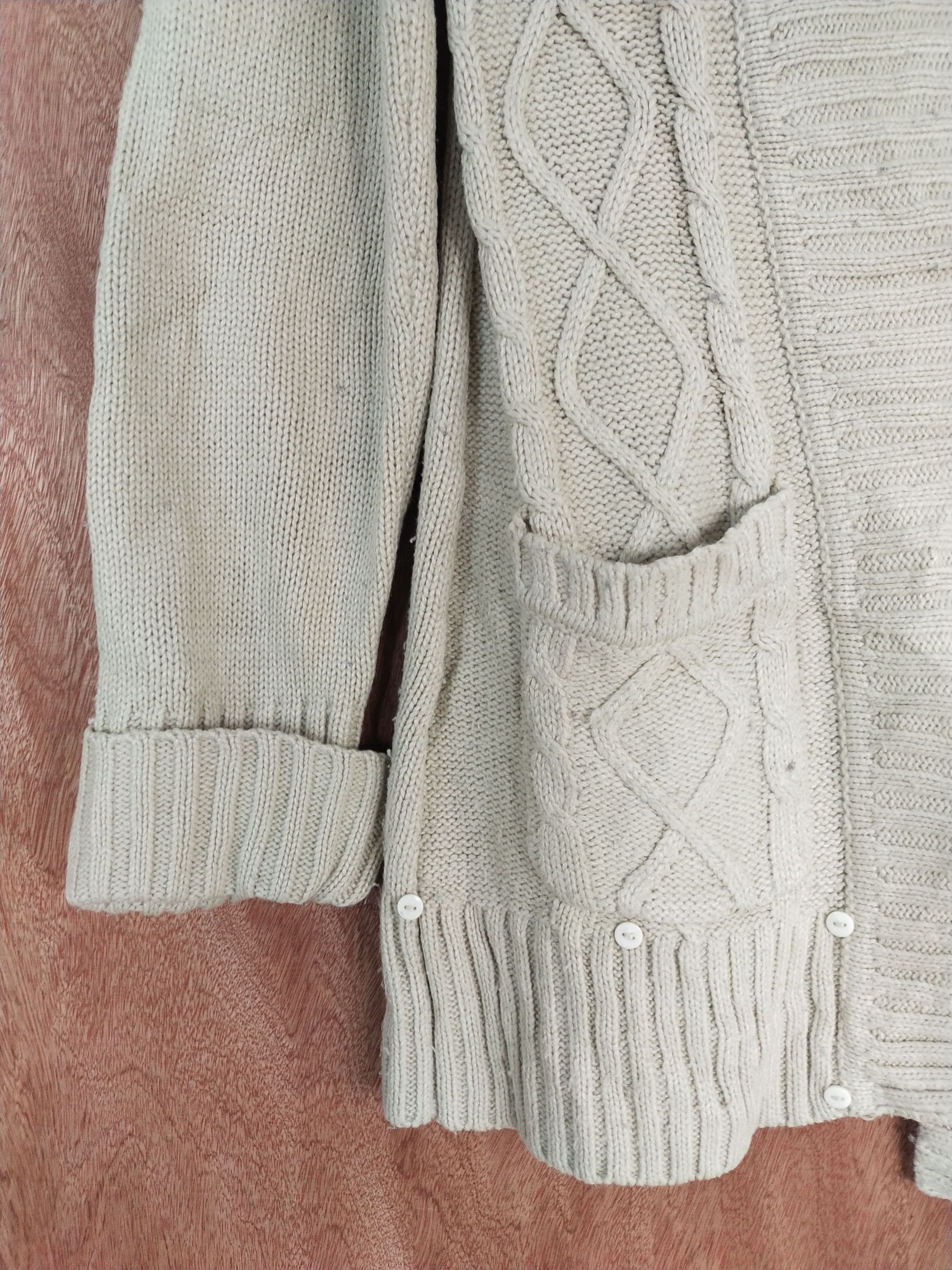 Japanese Brand Axes Femme cream aran isle knitwear cardigan #S155 Size US M / EU 48-50 / 2 - 6 Thumbnail