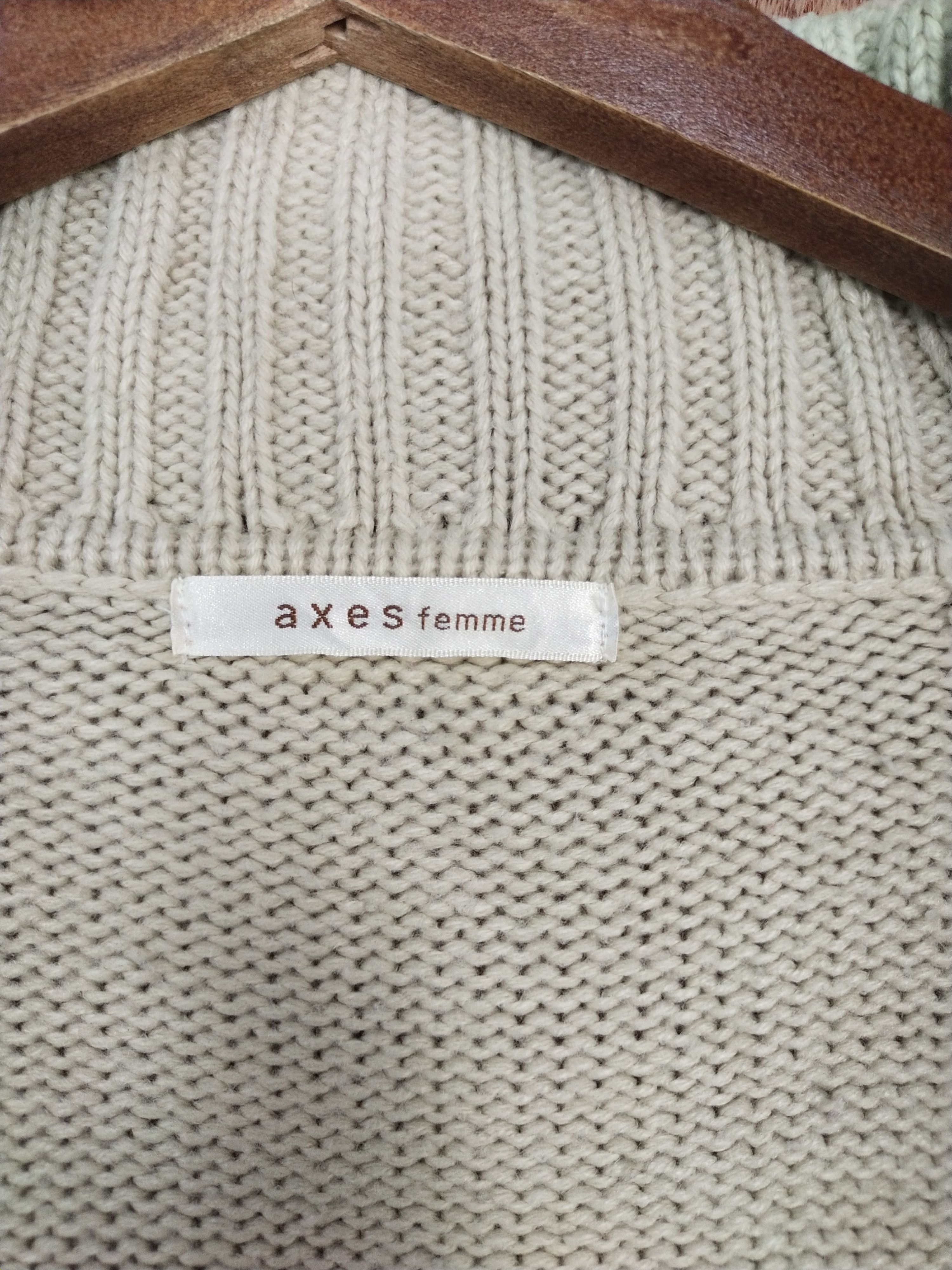 Japanese Brand Axes Femme cream aran isle knitwear cardigan #S155 Size US M / EU 48-50 / 2 - 7 Thumbnail