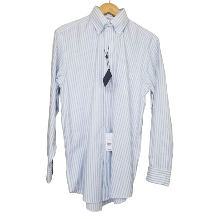 Brooks Brothers NEW Blue Striped BROOKS BROTHERS Madison Long Sleeve ...