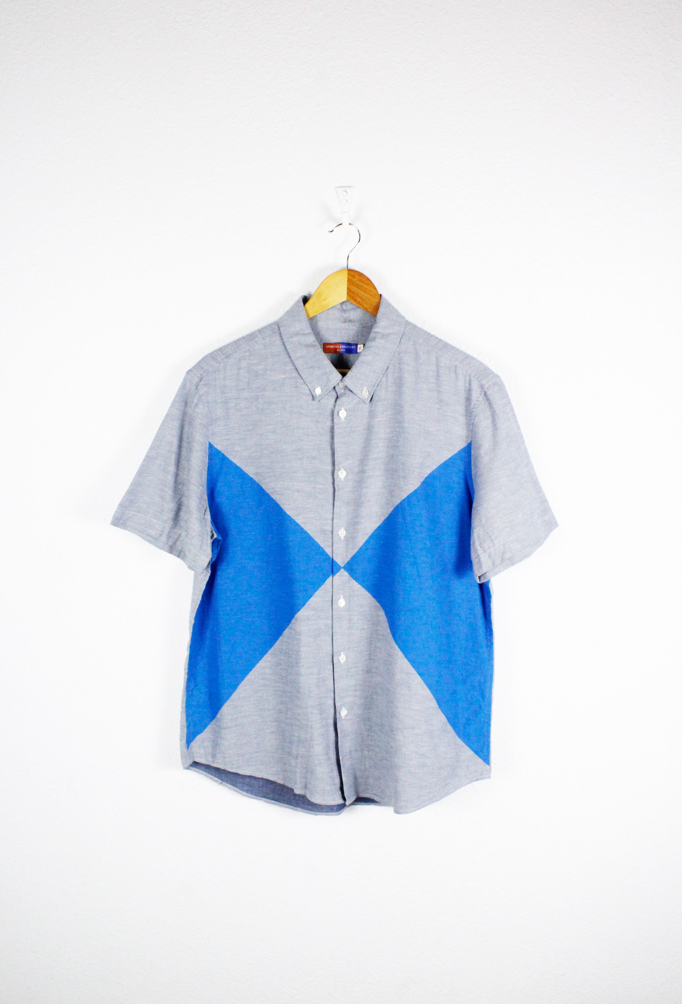 Opening Ceremony Opening Ceremony Blue Block Color S/S Oxford Shirt Size US XL / EU 56 / 4 - 1 Thumbnail
