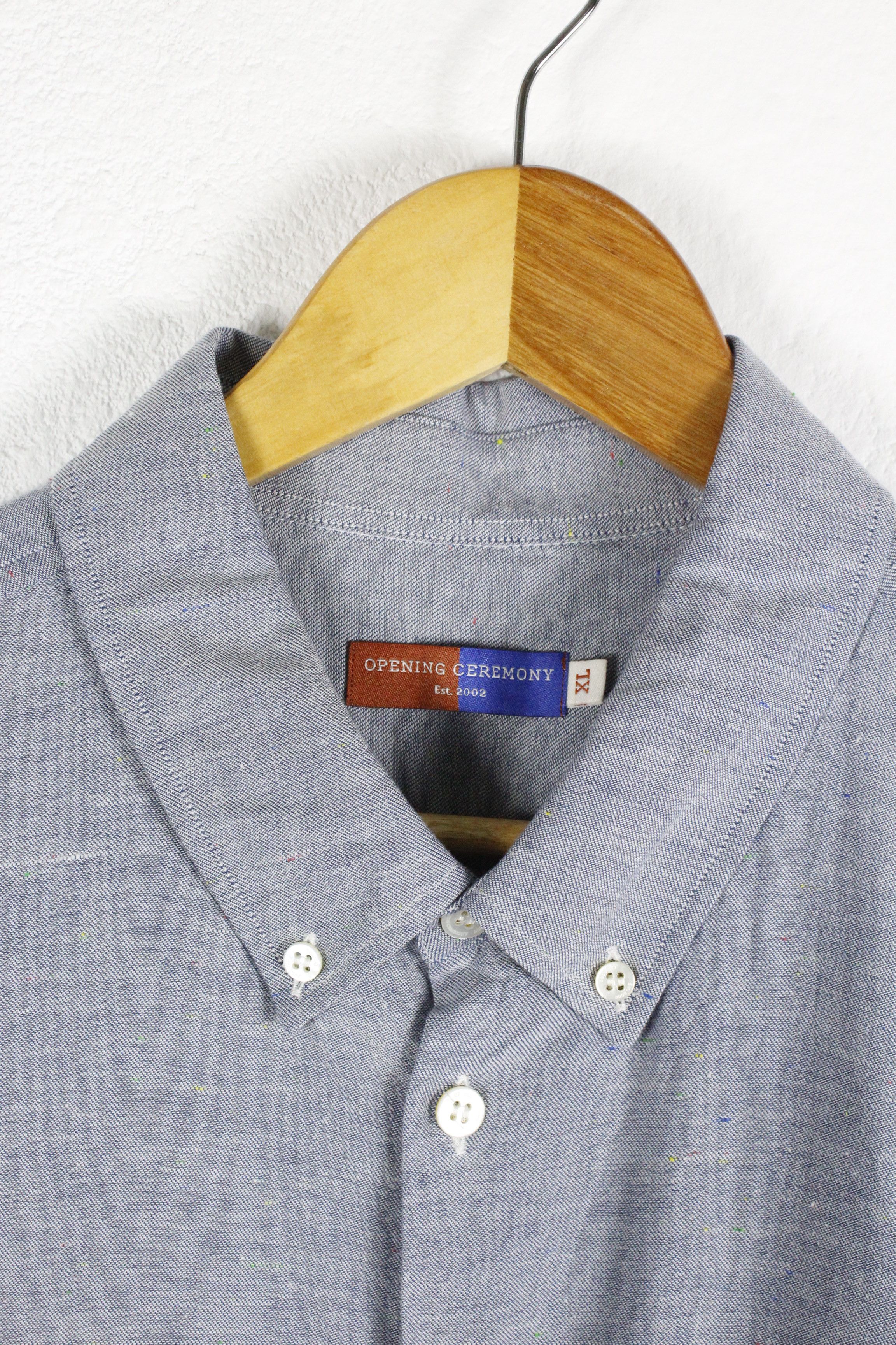 Opening Ceremony Opening Ceremony Blue Block Color S/S Oxford Shirt Size US XL / EU 56 / 4 - 4 Thumbnail