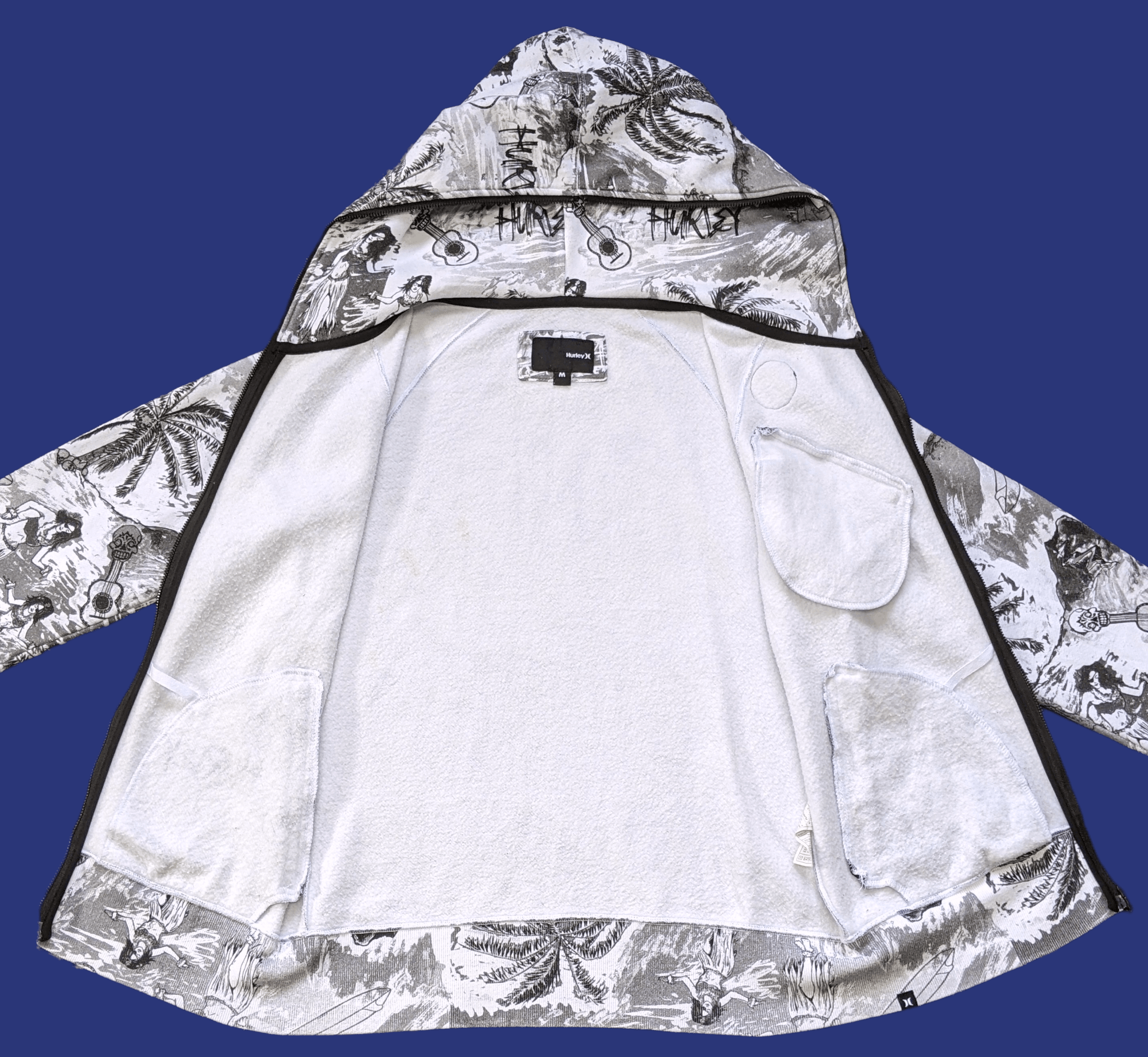 Hurley × Vintage Vintage Hurley Surfboard Hawaii Fullprint Hoodie Size US M / EU 48-50 / 2 - 8 Thumbnail