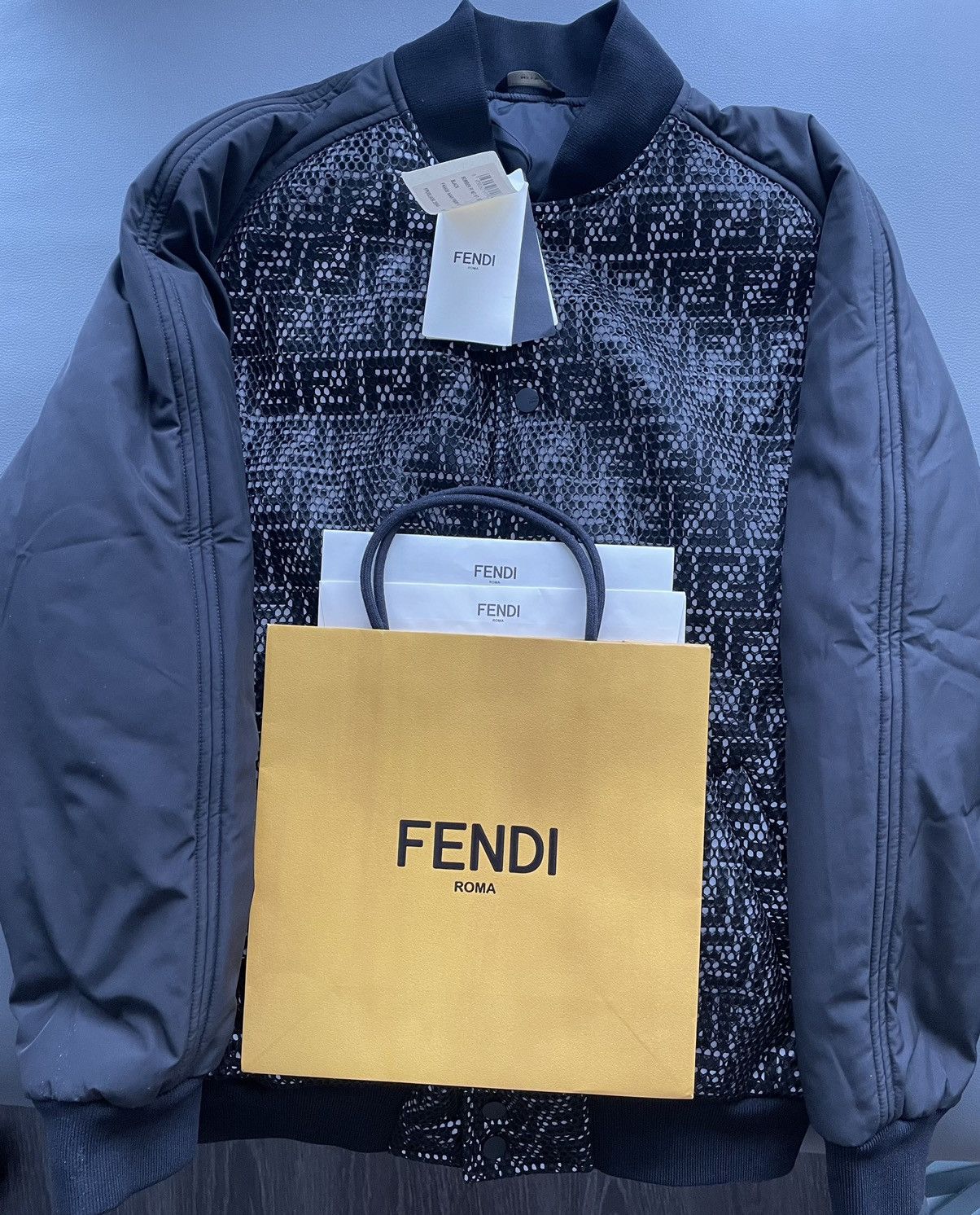 Fendi Limited Rare $4K Value Fendi Bomber Jacket Brand New Size US S / EU 44-46 / 1 - 3 Thumbnail