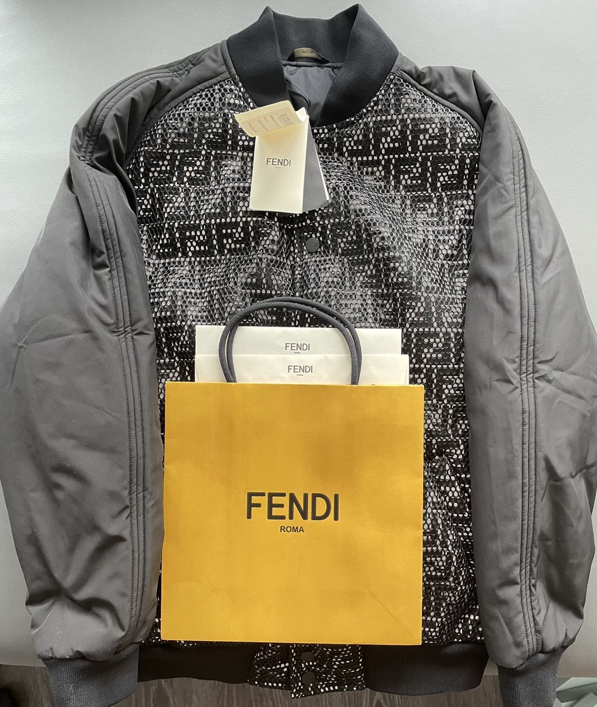 Fendi Limited Rare $4K Value Fendi Bomber Jacket Brand New Size US S / EU 44-46 / 1 - 5 Thumbnail
