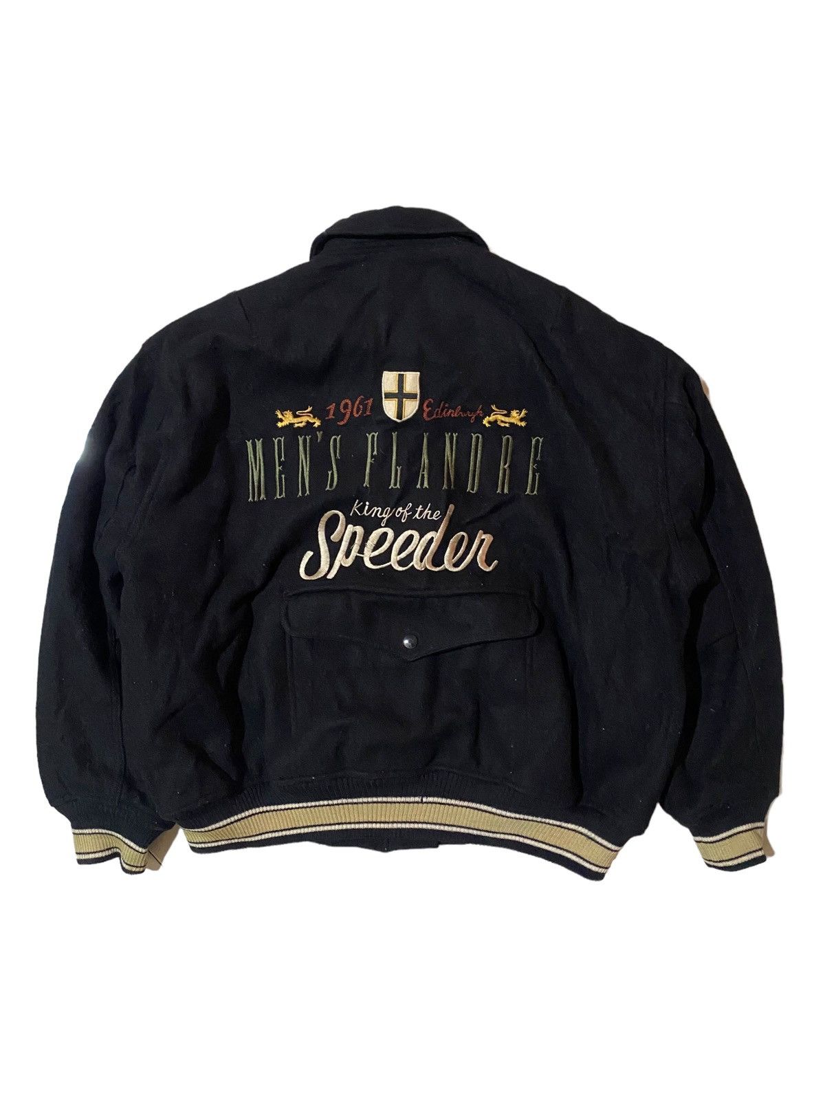 Vintage 💥Vintage Mens Flandre Varsity Jacket Size US M / EU 48-50 / 2 - 2 Thumbnail