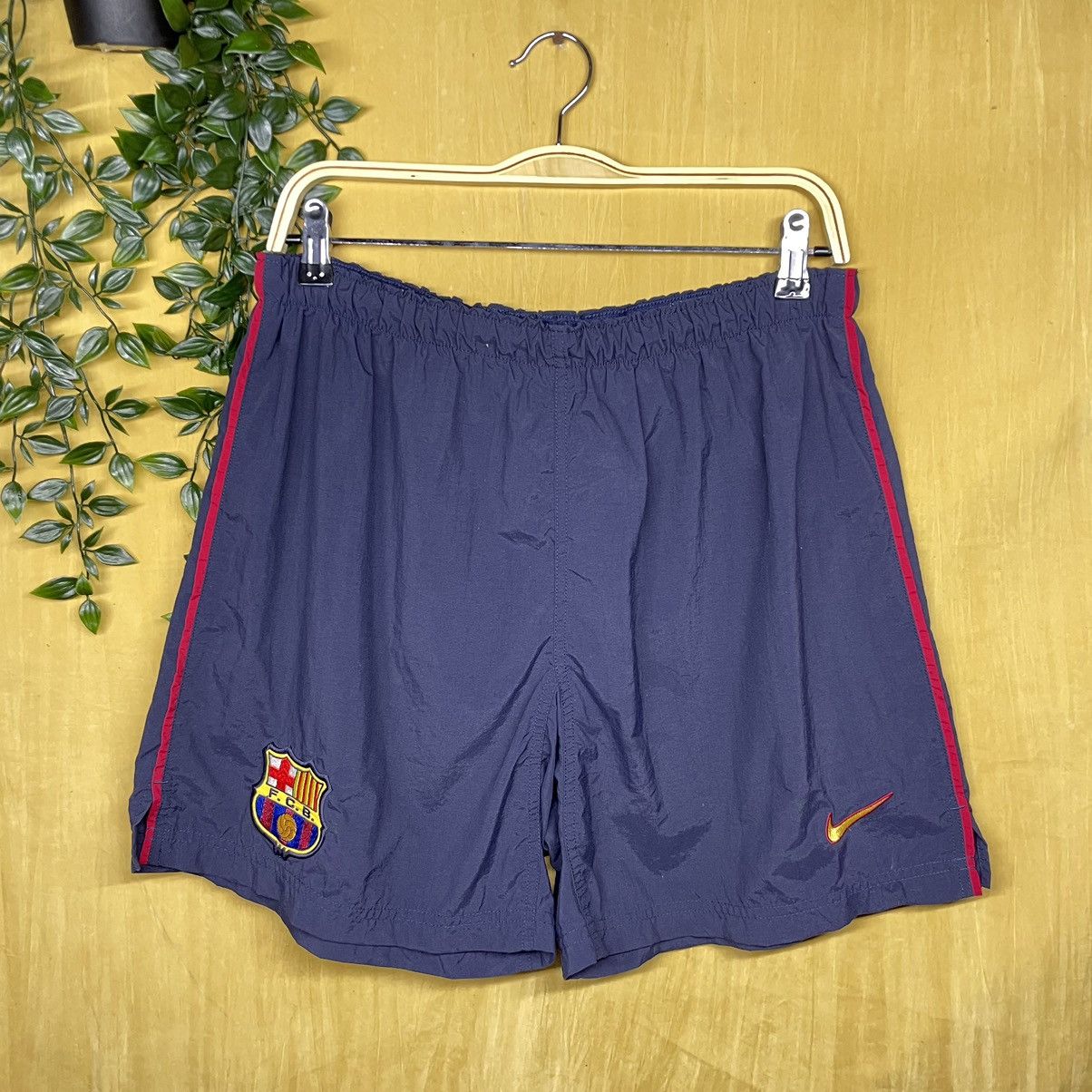 Nike × Vintage Vintage nike barcalona fc nylon short pant Size US 30 / EU 46 - 1 Thumbnail