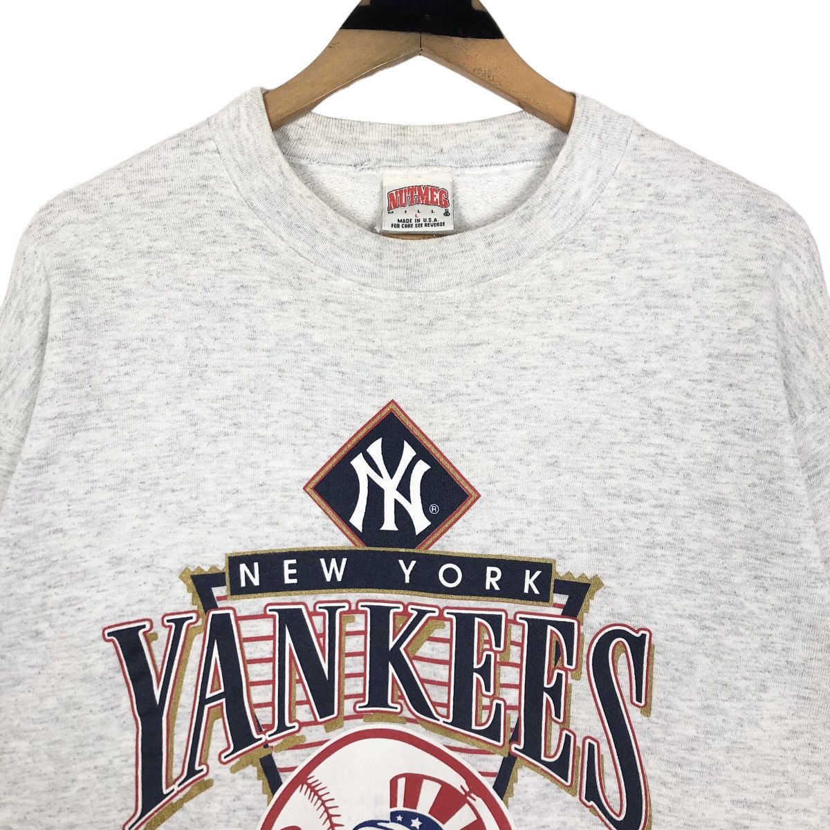 MLB Vintage 90s MLB New York Yankees Crewneck Sweatshirt Nutmeg Size US L / EU 52-54 / 3 - 5 Thumbnail