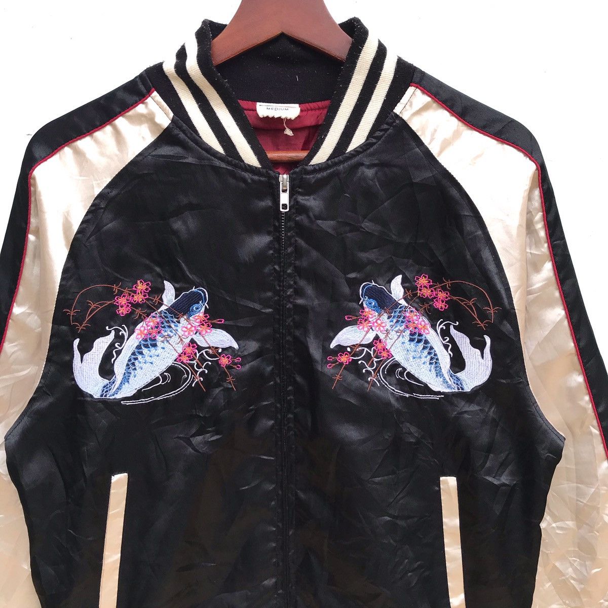 Japanese Brand Sukajan Big Logo Embroidery Amur Carp Breed Jacket Size US M / EU 48-50 / 2 - 4 Thumbnail