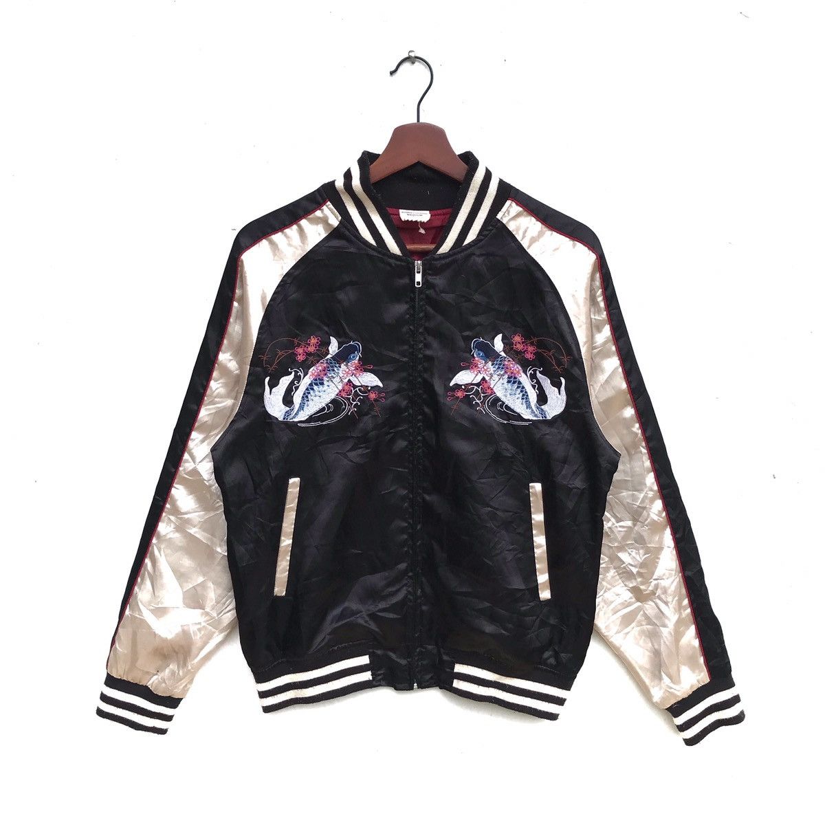 Japanese Brand Sukajan Big Logo Embroidery Amur Carp Breed Jacket Size US M / EU 48-50 / 2 - 1 Thumbnail