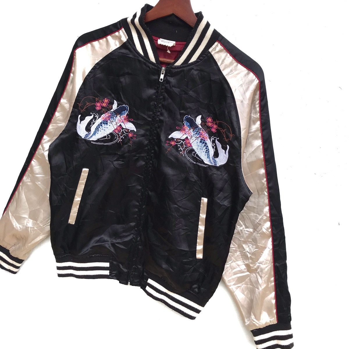 Japanese Brand Sukajan Big Logo Embroidery Amur Carp Breed Jacket Size US M / EU 48-50 / 2 - 3 Thumbnail