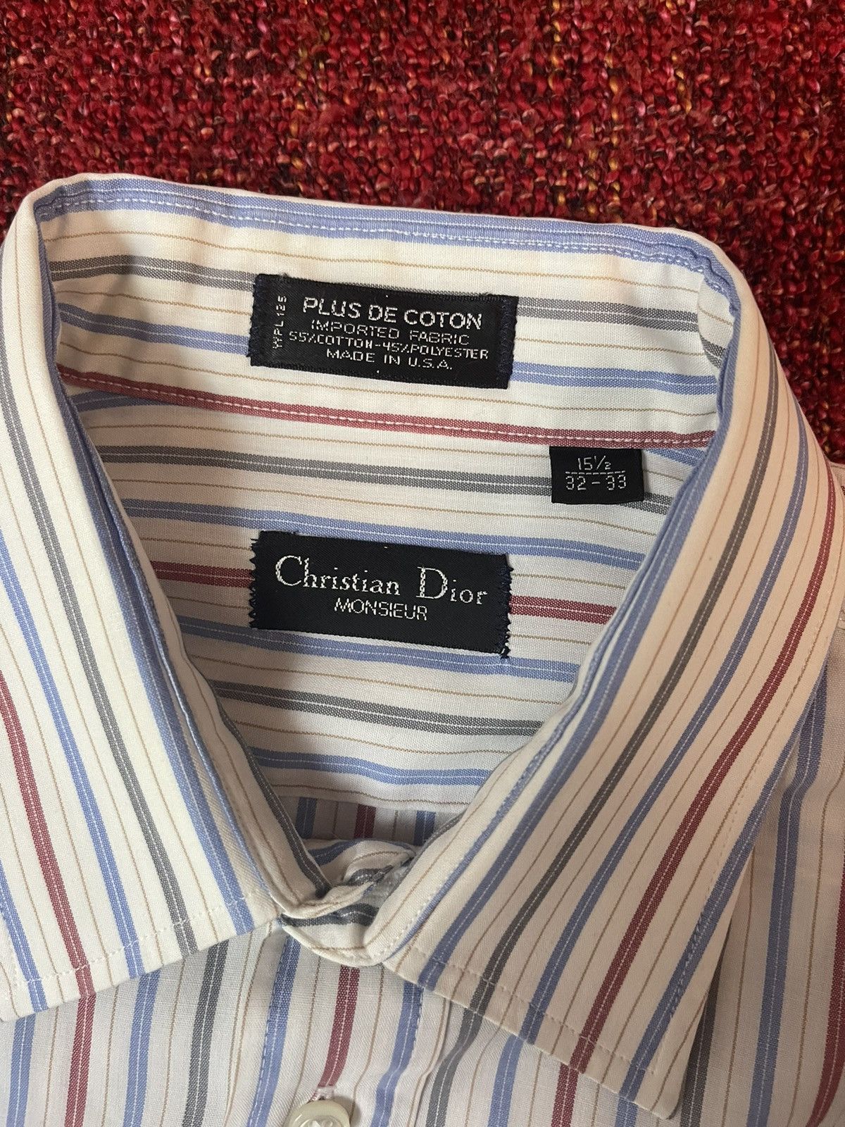 Christian Dior Monsieur × Vintage Christian Dior Monsieur vintage made in USA striped shirt Size US L / EU 52-54 / 3 - 2 Thumbnail
