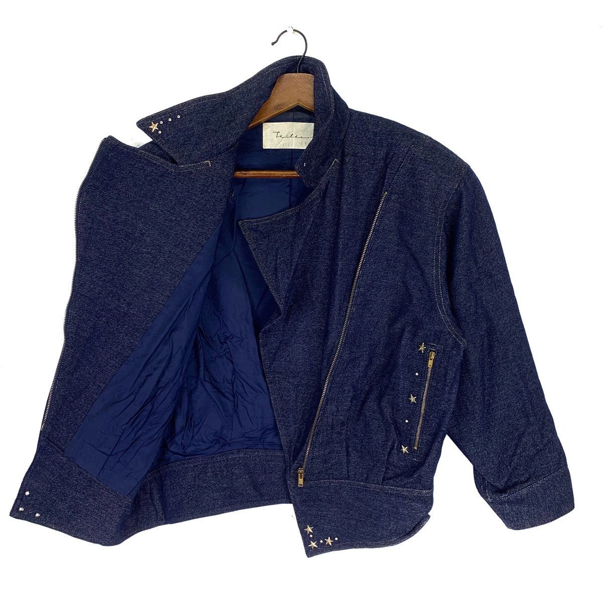 Japanese Brand Vintage Tailor Zipper Denim Jacket Size M / US 6-8 / IT 42-44 - 4 Thumbnail
