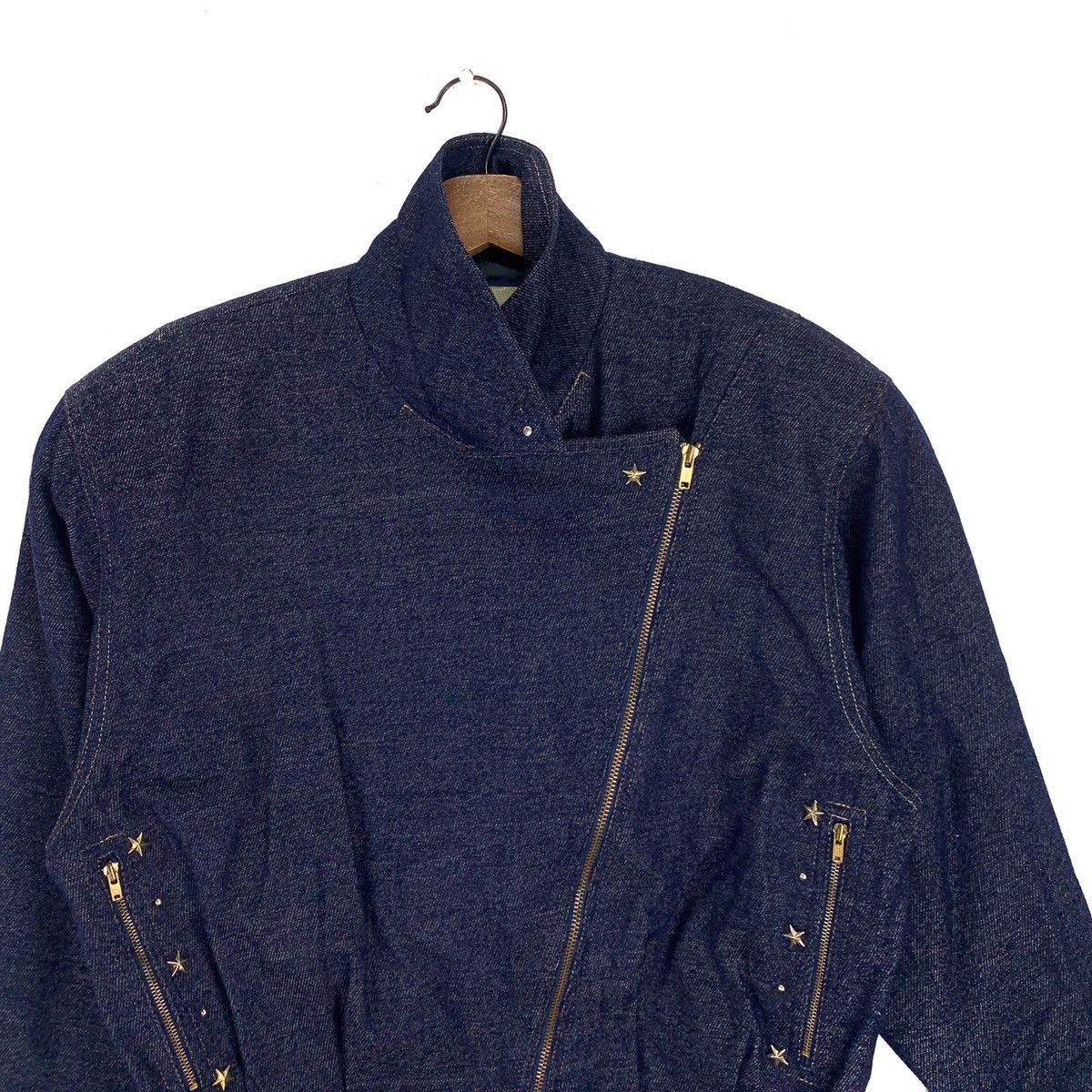 Japanese Brand Vintage Tailor Zipper Denim Jacket Size M / US 6-8 / IT 42-44 - 2 Thumbnail