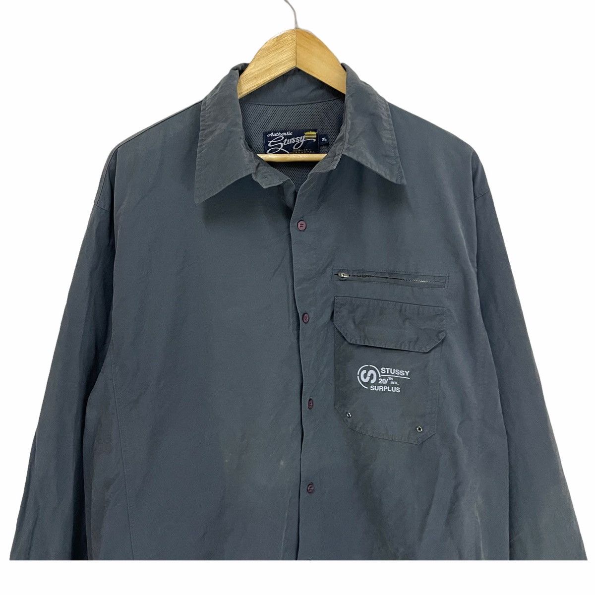 Stussy × Vintage 💥Stussy Button Up Tactical Light Shirt Size US XL / EU 56 / 4 - 4 Thumbnail