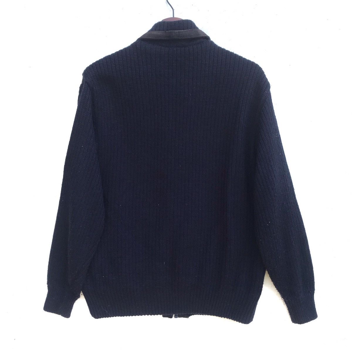 Japanese Brand Vintage Takashimaya Leather Wool Zipper Jacket Size US L / EU 52-54 / 3 - 6 Thumbnail