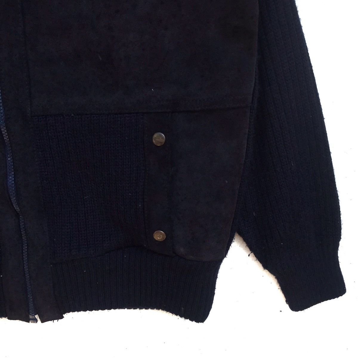 Japanese Brand Vintage Takashimaya Leather Wool Zipper Jacket Size US L / EU 52-54 / 3 - 5 Thumbnail