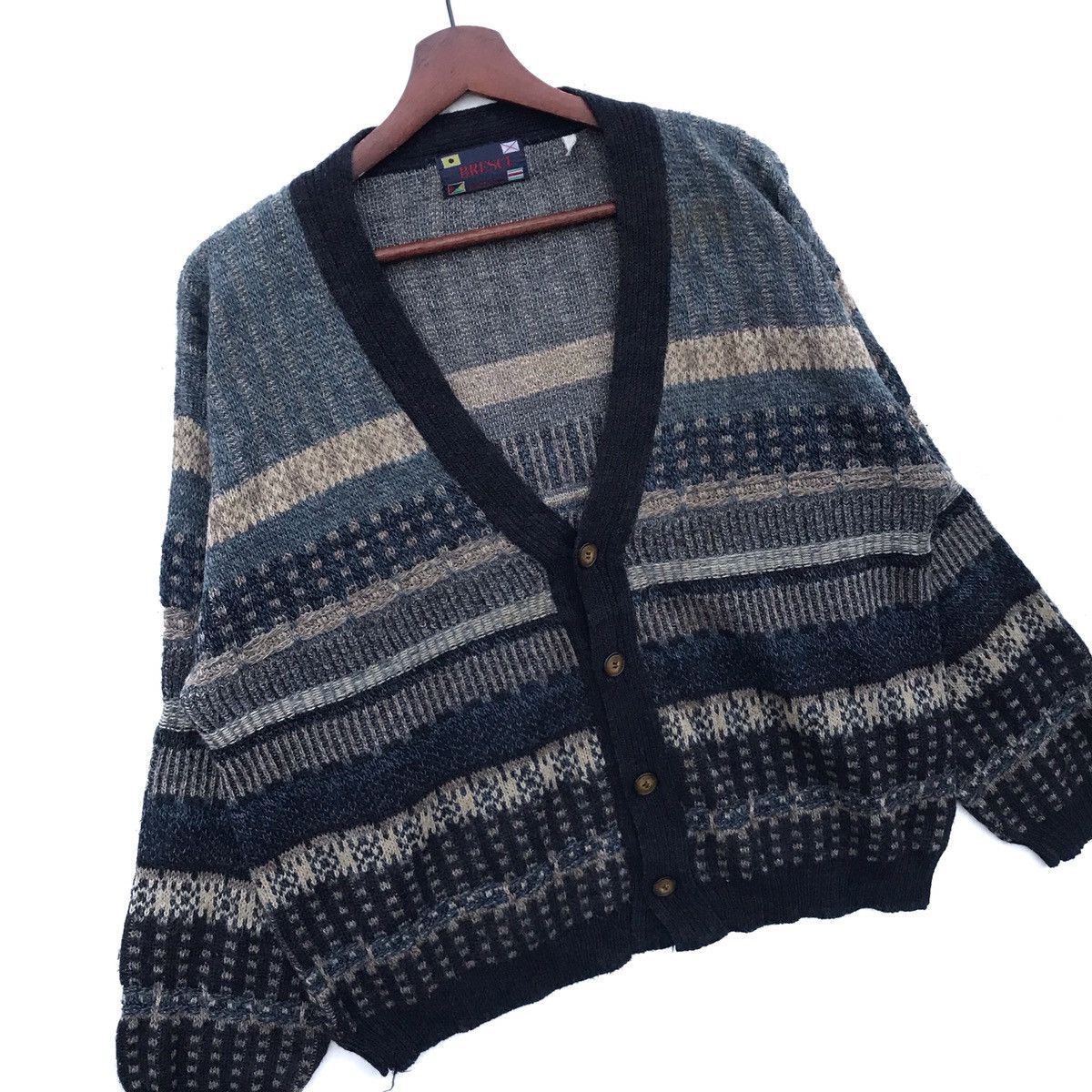 Aran Isles Knitwear Vintage Italy Bresci Knitwear Size US L / EU 52-54 / 3 - 2 Thumbnail