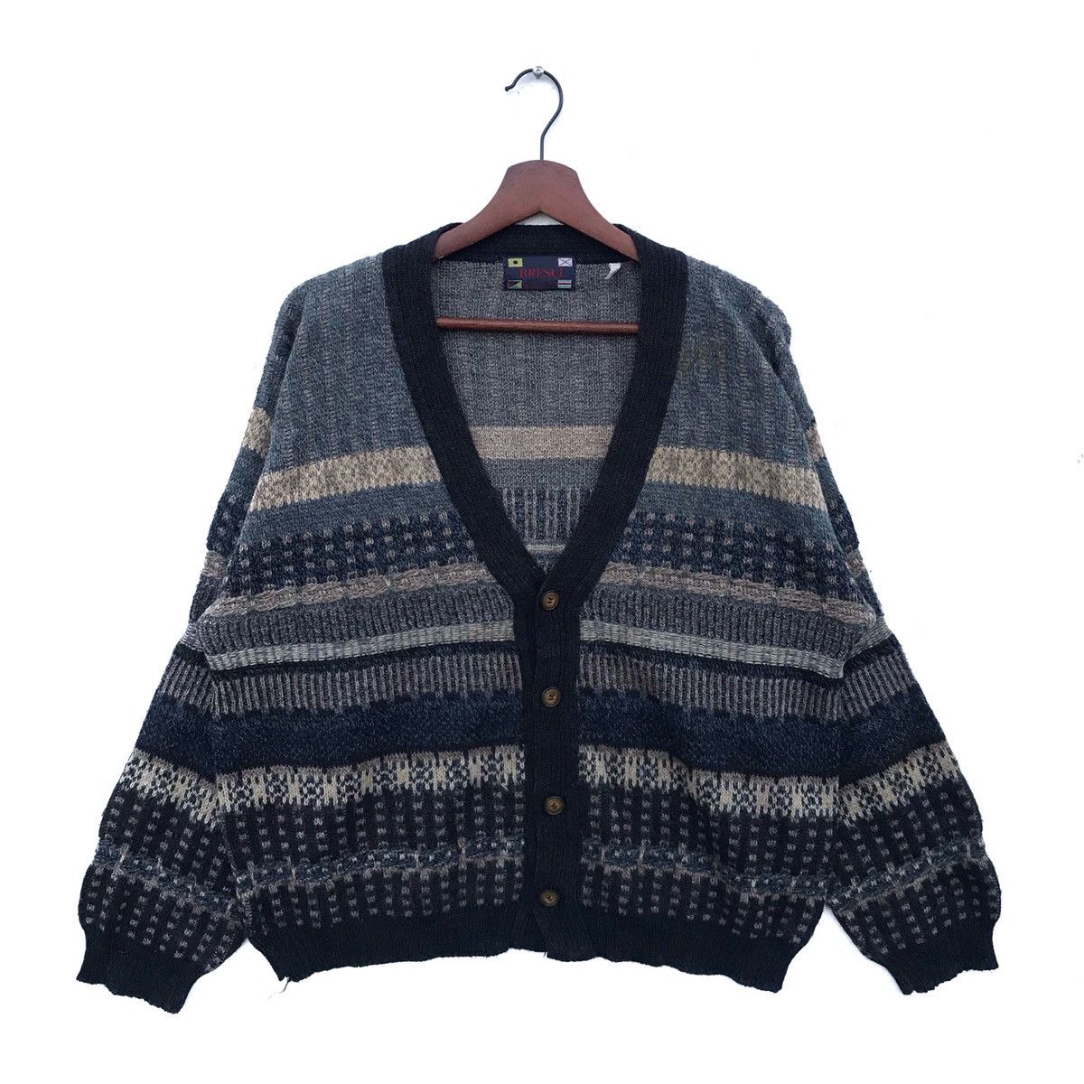 Aran Isles Knitwear Vintage Italy Bresci Knitwear Size US L / EU 52-54 / 3 - 1 Thumbnail