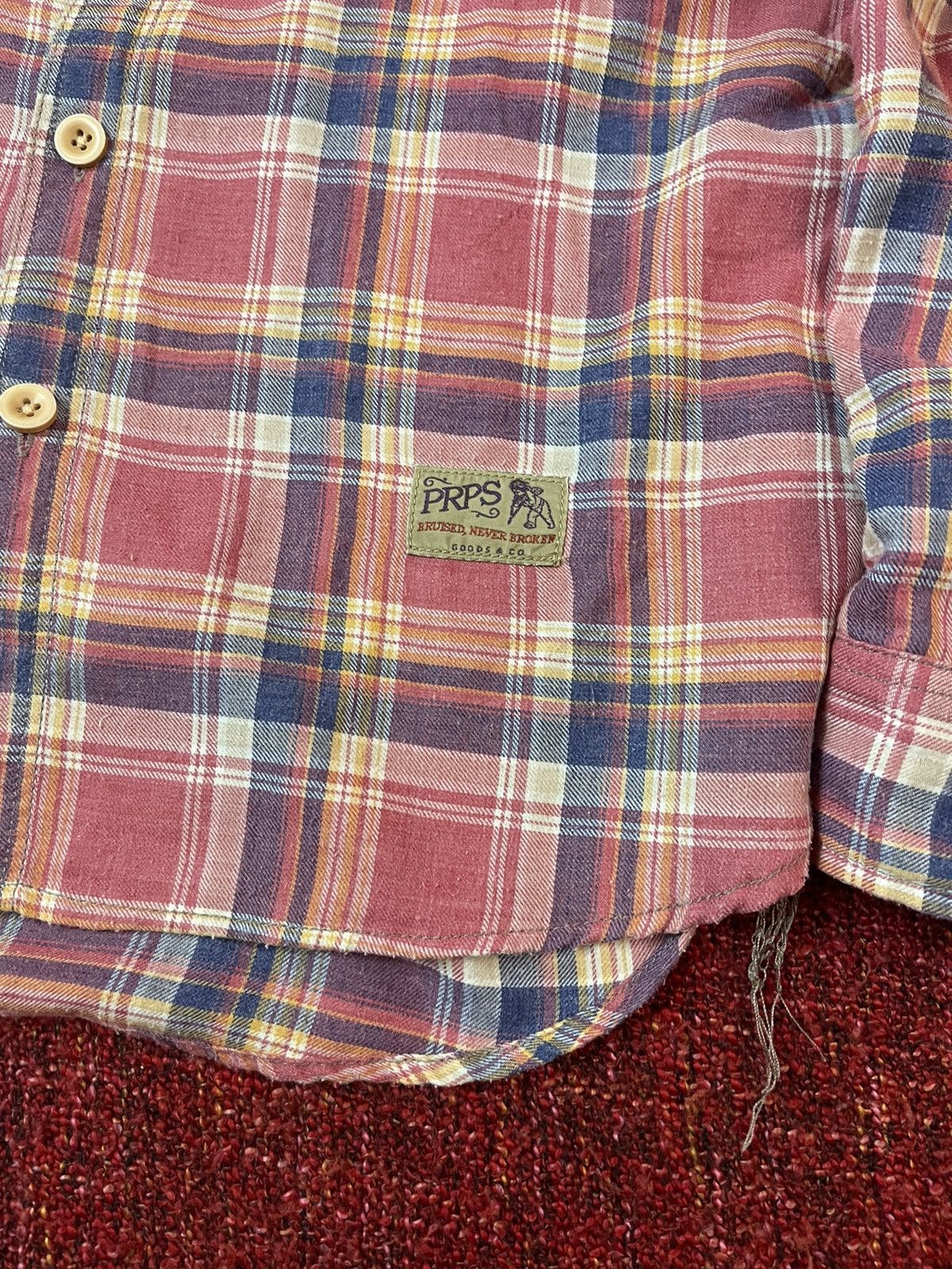 Designer × Japanese Brand × Prps PRPS Y2K flannel buttons up shirt Size US XL / EU 56 / 4 - 4 Thumbnail