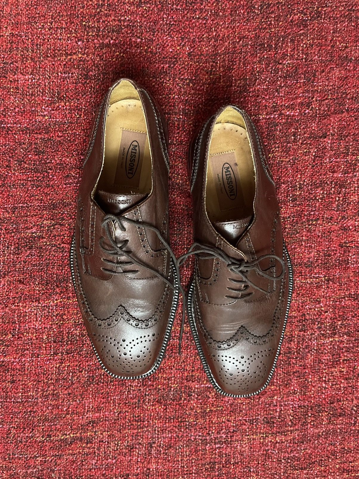 Designer × Missoni × Vintage Missoni 2000s vintage leather brogues shoes Size US 8 / EU 41 - 2 Thumbnail
