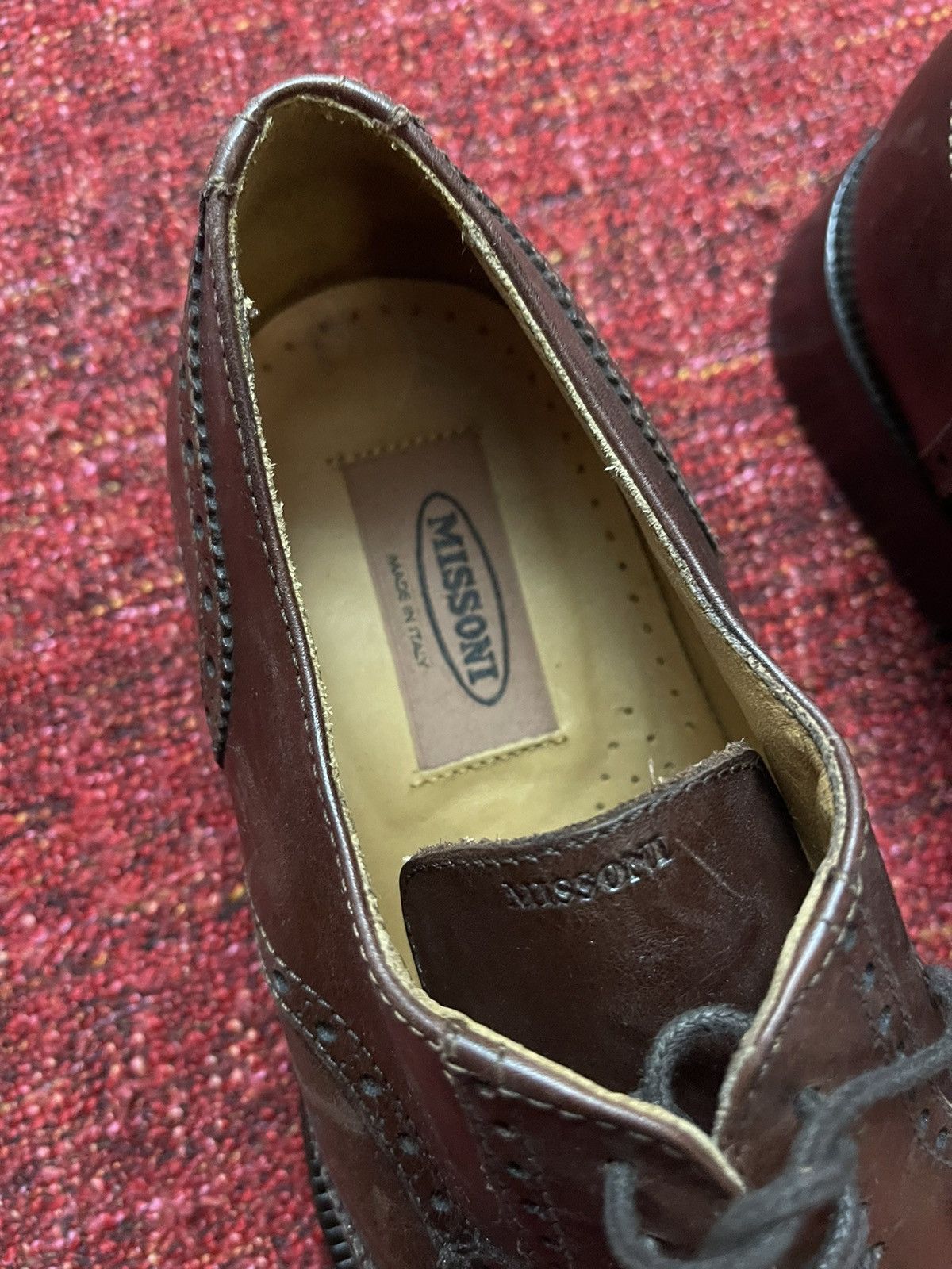 Designer × Missoni × Vintage Missoni 2000s vintage leather brogues shoes Size US 8 / EU 41 - 3 Thumbnail