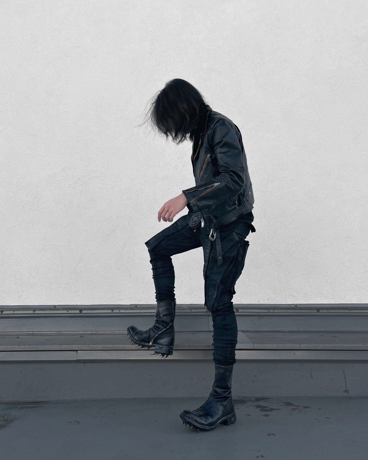 Blackmeans Blackmeans Sid Vicious Double Rider Leather Jacket Size 4 Size US XL / EU 56 / 4 - 8 Thumbnail