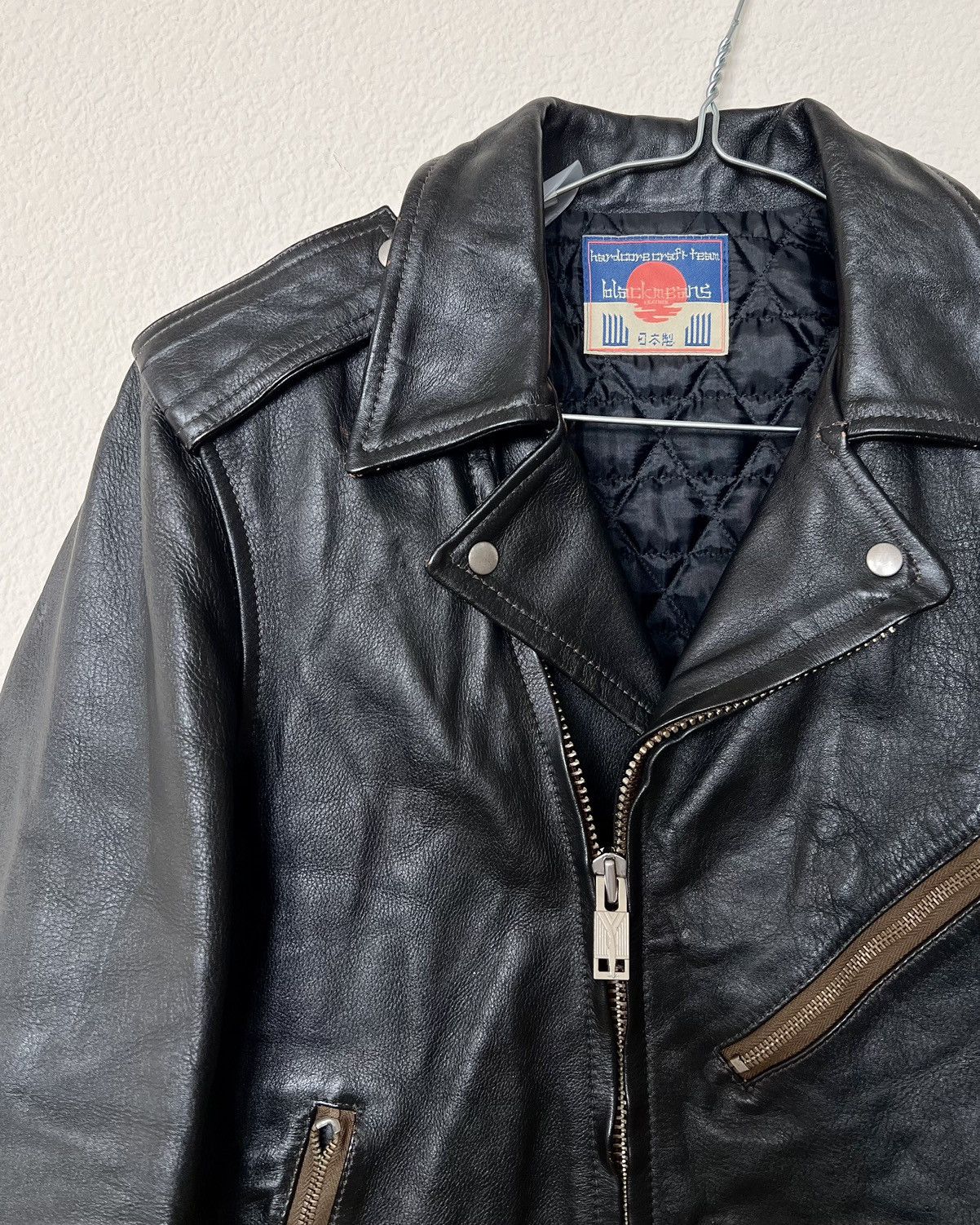 Blackmeans Blackmeans Sid Vicious Double Rider Leather Jacket Size 4 Size US XL / EU 56 / 4 - 4 Thumbnail