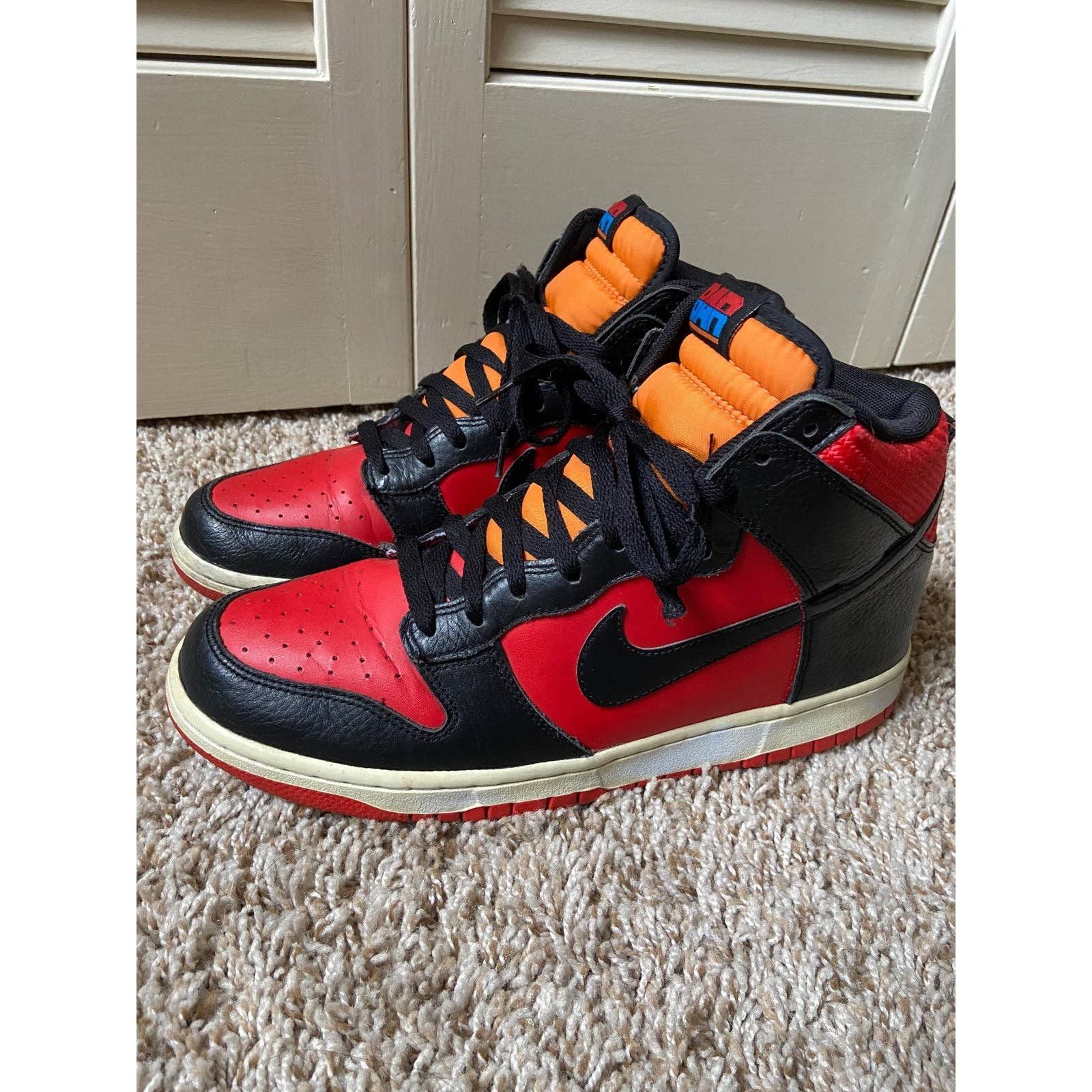 Nike Nike Dunk High Barcelona Sneaker Red Black Men’s Size 10 Size US 10 / EU 43 - 4 Thumbnail