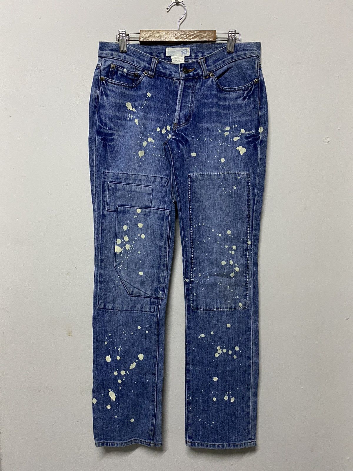 Archival Clothing × Art × Distressed Denim Patch Work Paint Splash Art ...