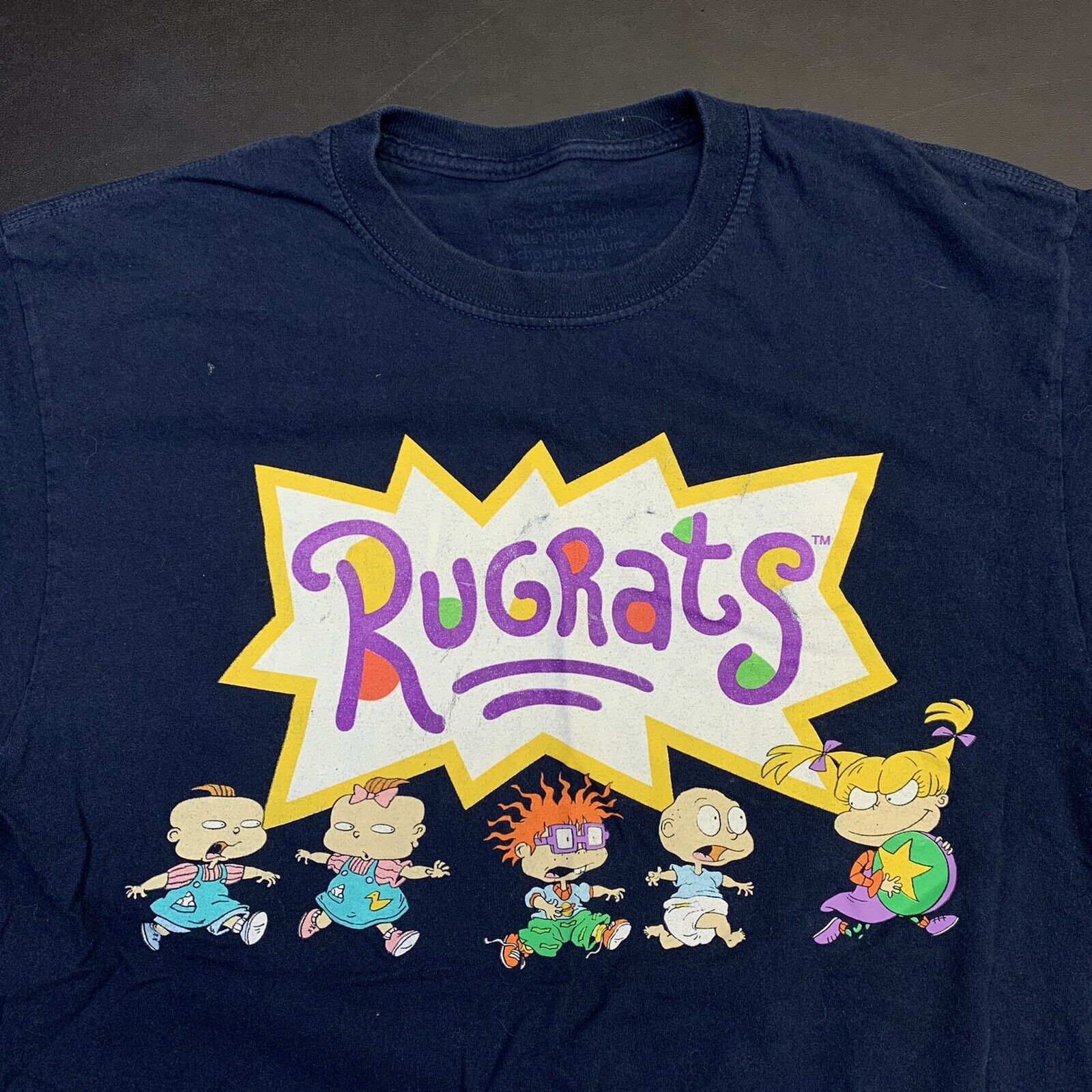 Nickelodeon Adult Nickelodeon Rugrats Shirt M Navy Blue Cartoon TV ...