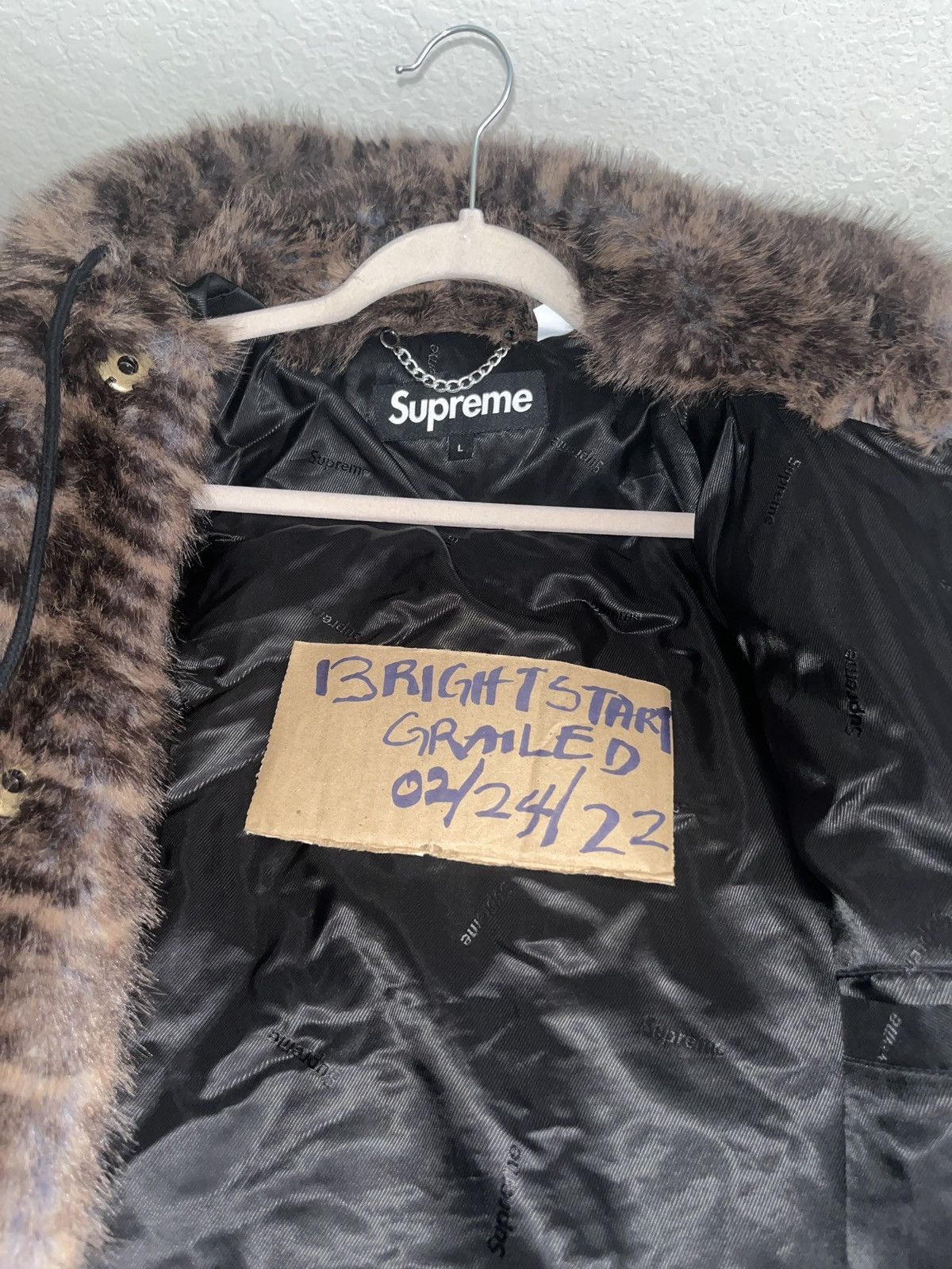 Supreme Faux Fur Hooded Coat