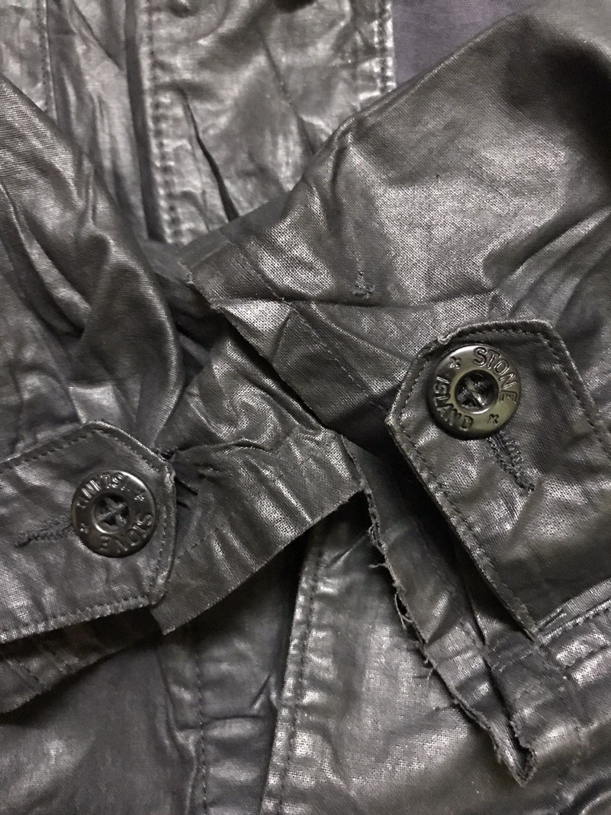 Stone Island 🔥Stone Island Coated Black Painted Style Trucker Jacket Size US S / EU 44-46 / 1 - 9 Thumbnail