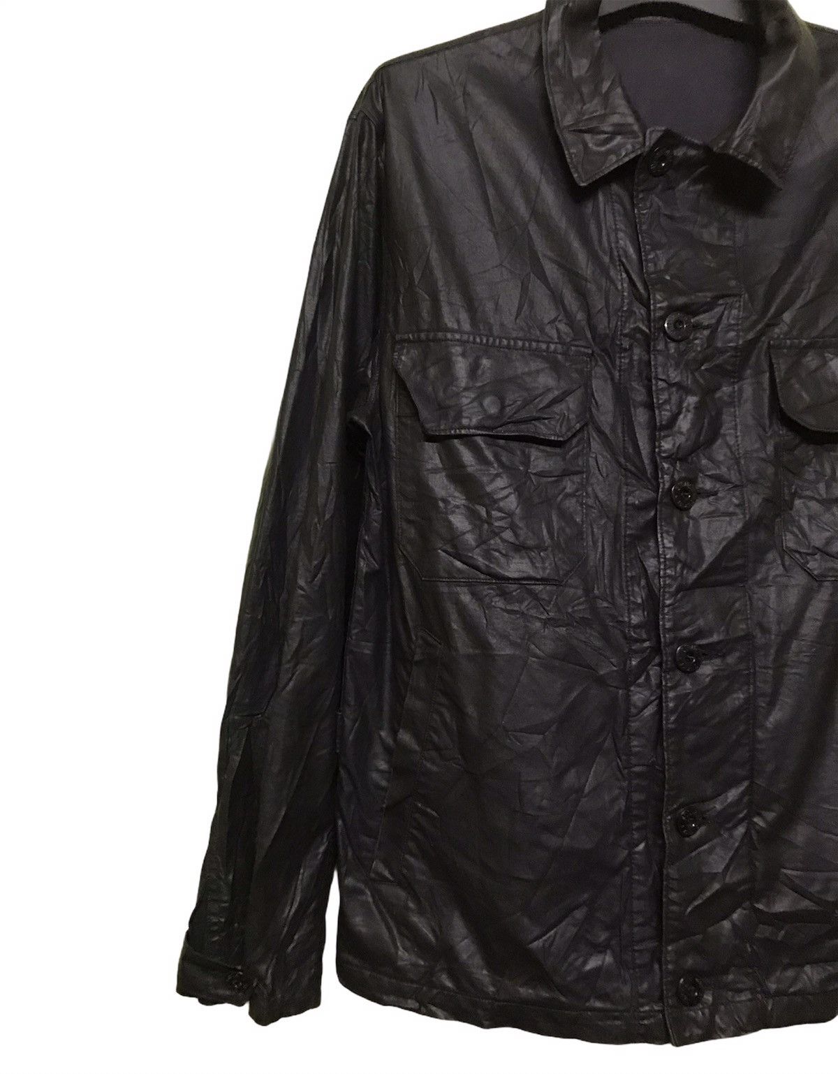 Stone Island 🔥Stone Island Coated Black Painted Style Trucker Jacket Size US S / EU 44-46 / 1 - 3 Thumbnail