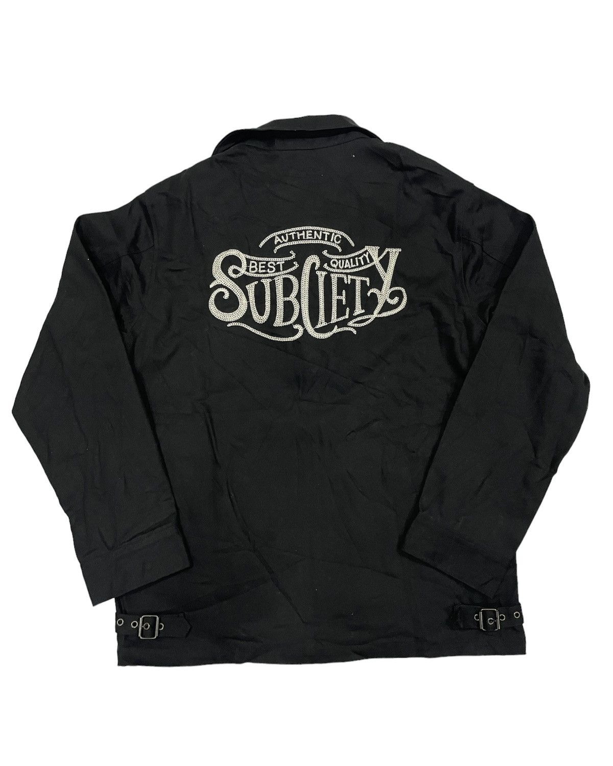 Garment Reproduction of Workers × Japanese Brand Subciety Swing Top Black Cotton Logo Embroidery workwear szL Size US L / EU 52-54 / 3 - 1 Thumbnail