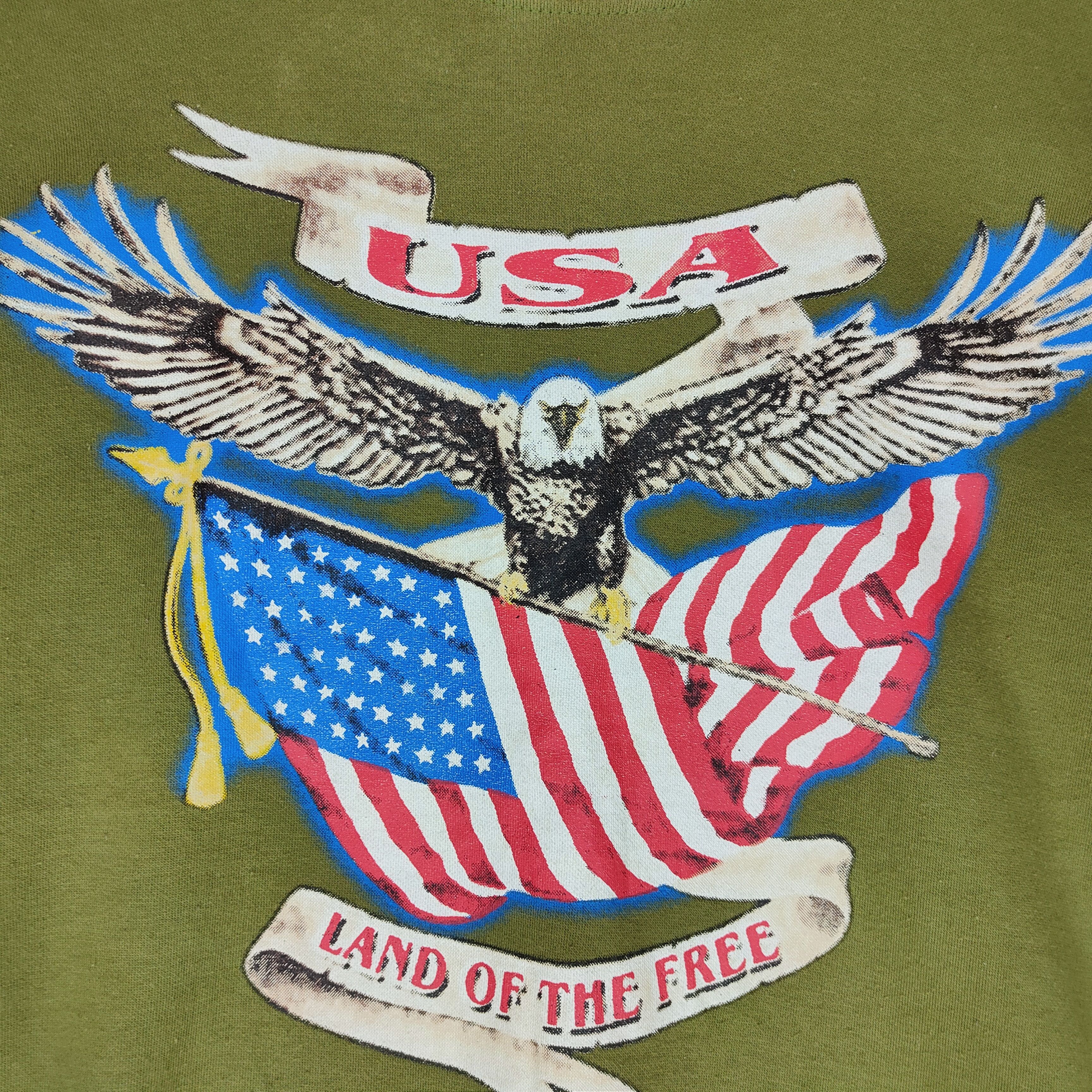 Other USA LAND OF THE FREE Big Eagle Printed Baggy Sweatshirt Size US M / EU 48-50 / 2 - 2 Thumbnail