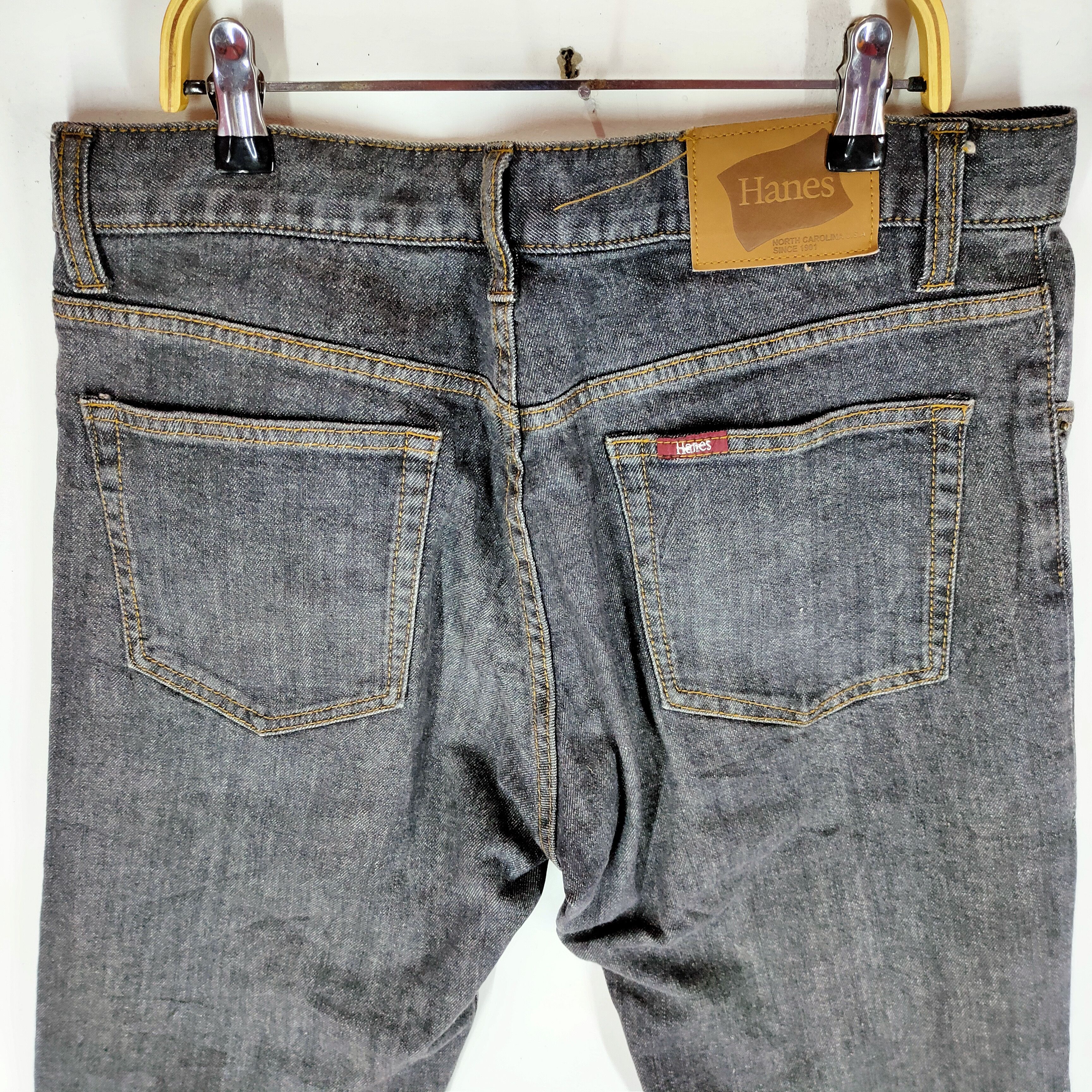 Hanes HANES NORTH CAROLINA USA Denim Y2K Denim Jeans Size US 33 - 6 Thumbnail