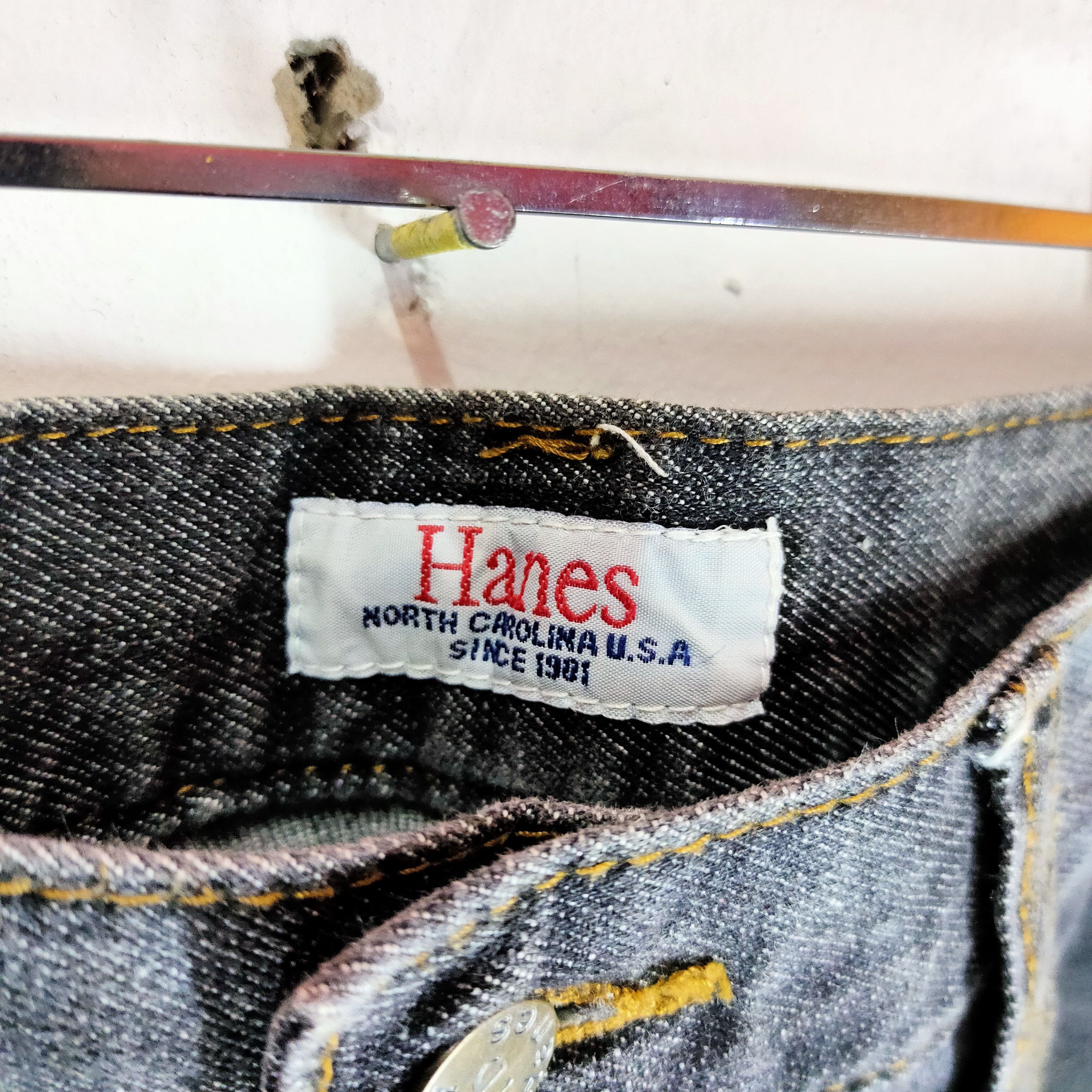 Hanes HANES NORTH CAROLINA USA Denim Y2K Denim Jeans Size US 33 - 4 Thumbnail