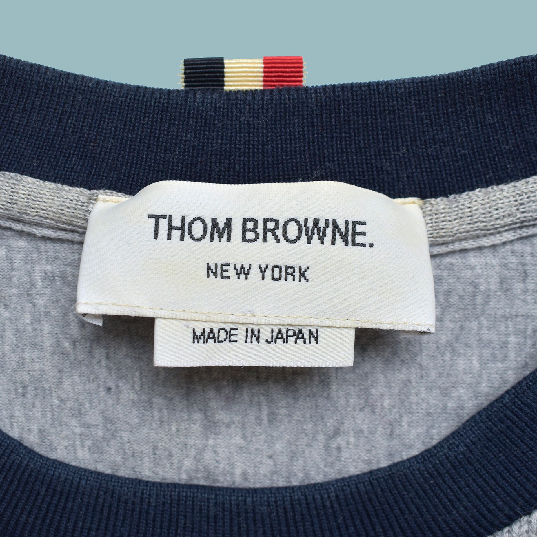 Thom Browne THOM BROWNE Sweater Gray Navy White Made in Japan Size XS / US 0-2 / IT 36-38 - 2 Thumbnail