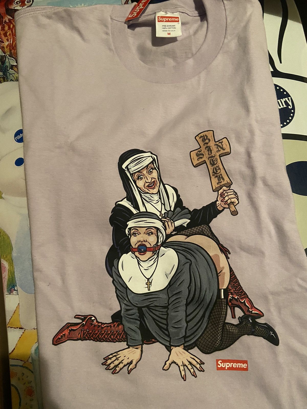 Supreme nuns tee 2024 in hand